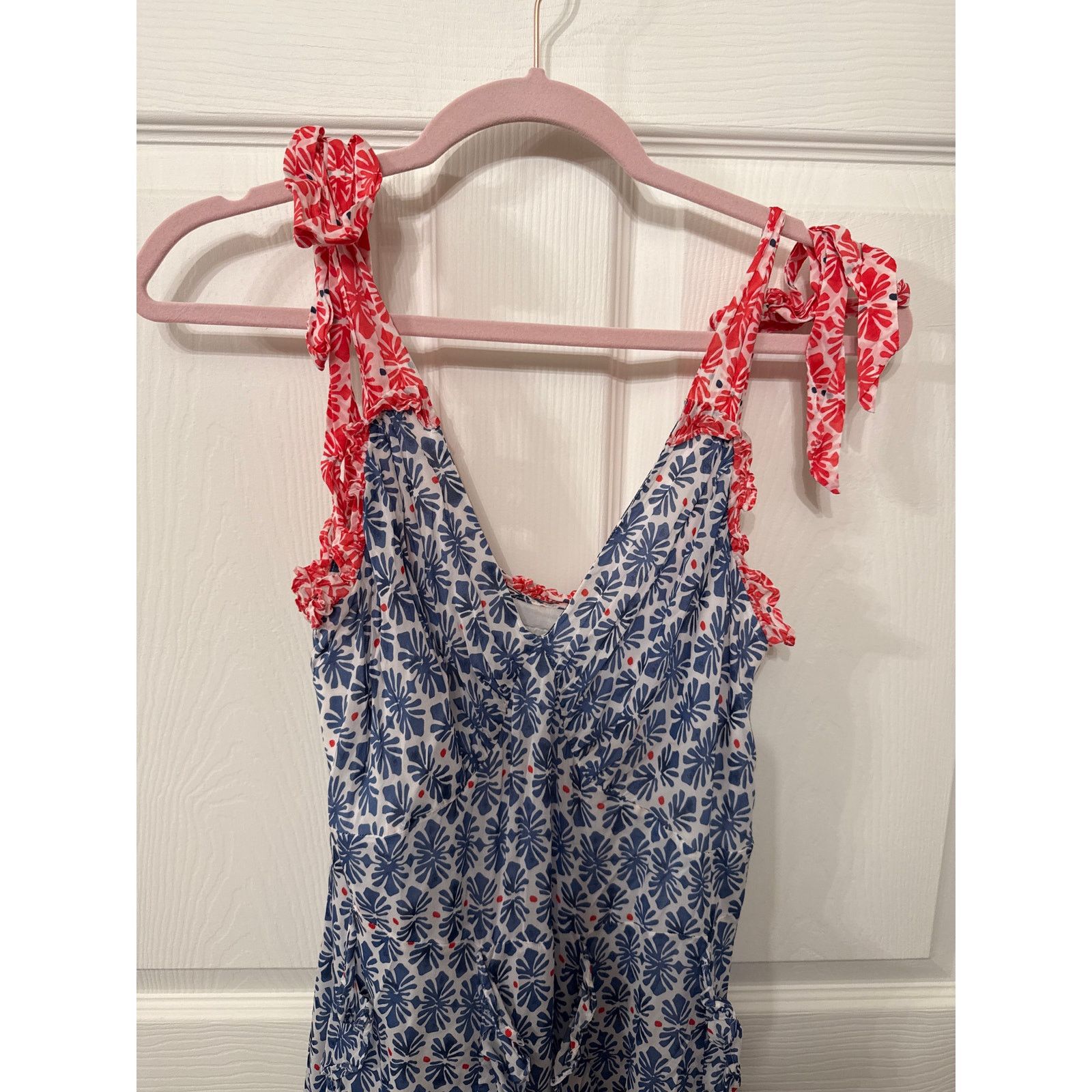 Vineyard Vines Vineyard Vines Block Print Shell Ruffled Maxi Dress, 6 Size M / US 6-8 / IT 42-44 - 2 Thumbnail