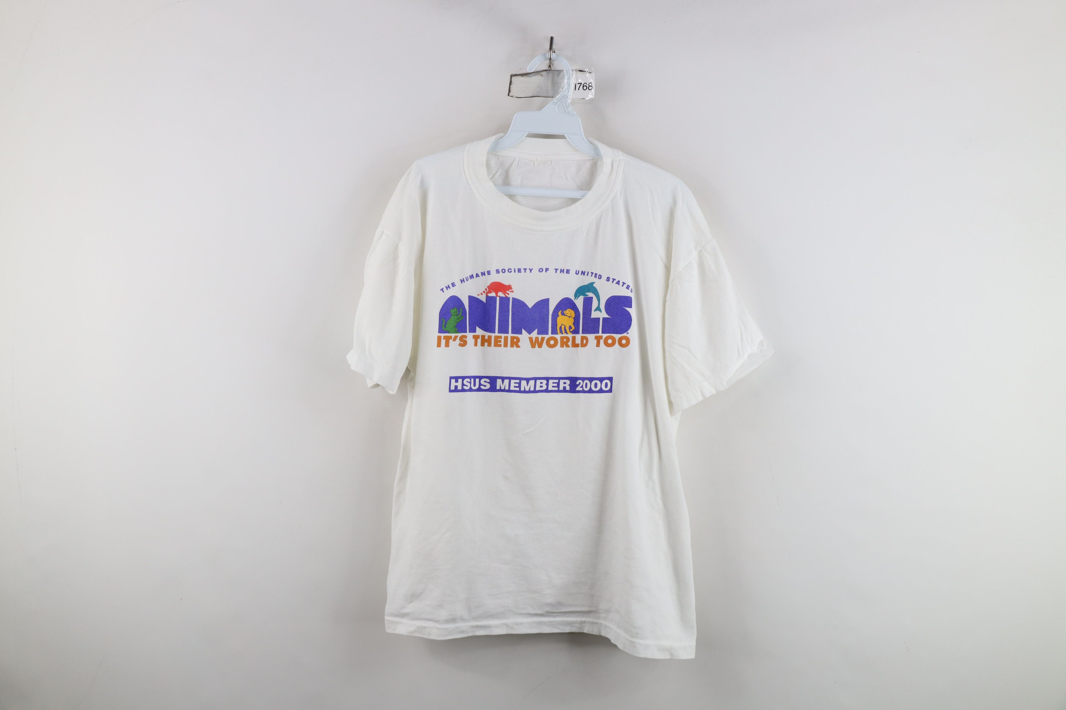 Vintage Vintage Y2K 2000 Society of the United States HSUS T-Shirt Size L / US 10 / IT 46 - 1 Thumbnail