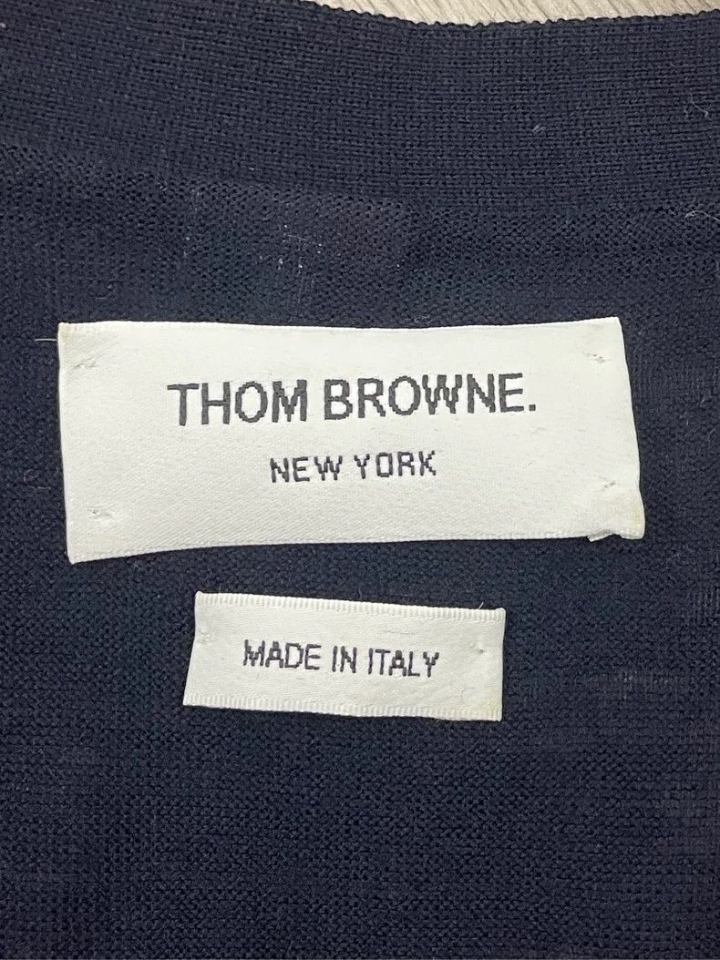 Thom Browne Thom browne Dark blue four-striped wool cardigan jacket 250 Size US S / EU 44-46 / 1 - 5 Thumbnail