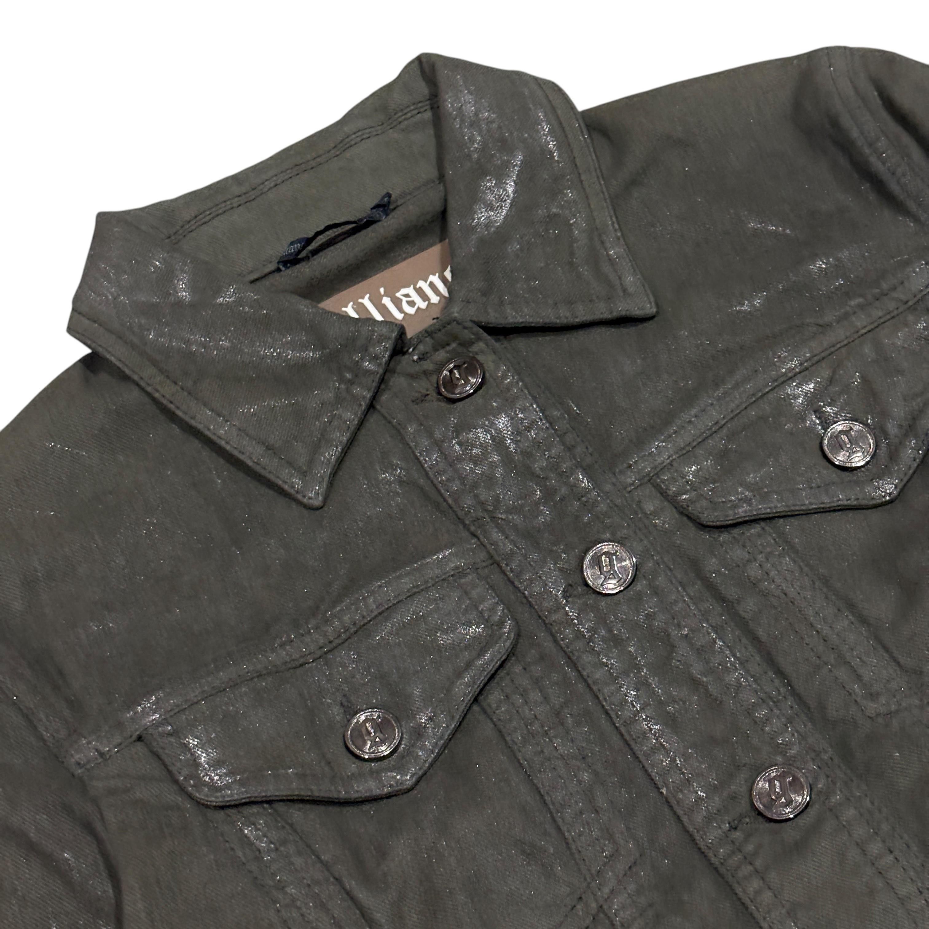 John Galliano Vintage John Galiano Coated Trucker Jacket Size US M / EU 48-50 / 2 - 2 Thumbnail