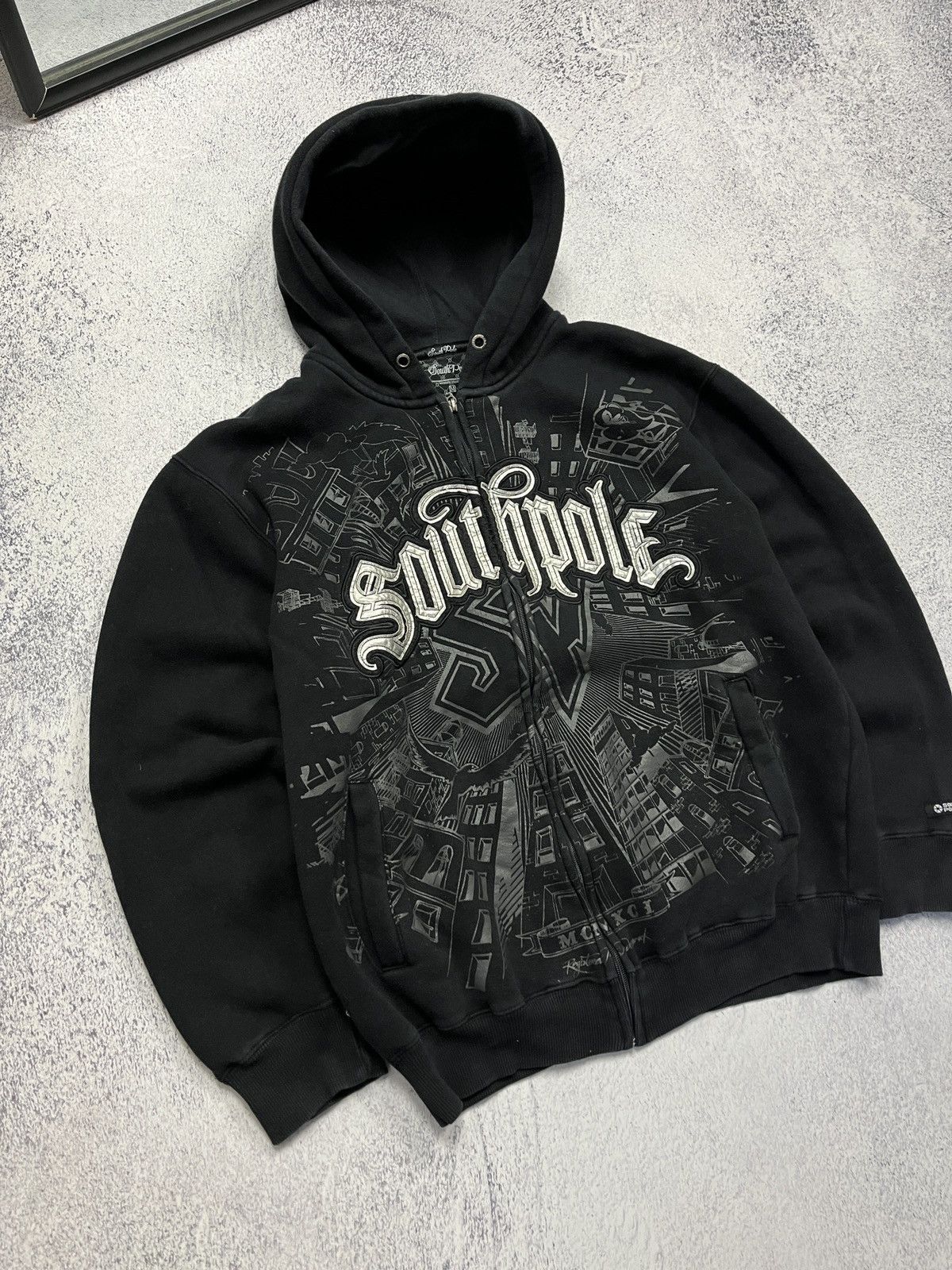 Southpole Vintage Y2K Southpole Zip Hoodie Boxy Big Graphic Logo Rare Size US M / EU 48-50 / 2 - 4 Thumbnail