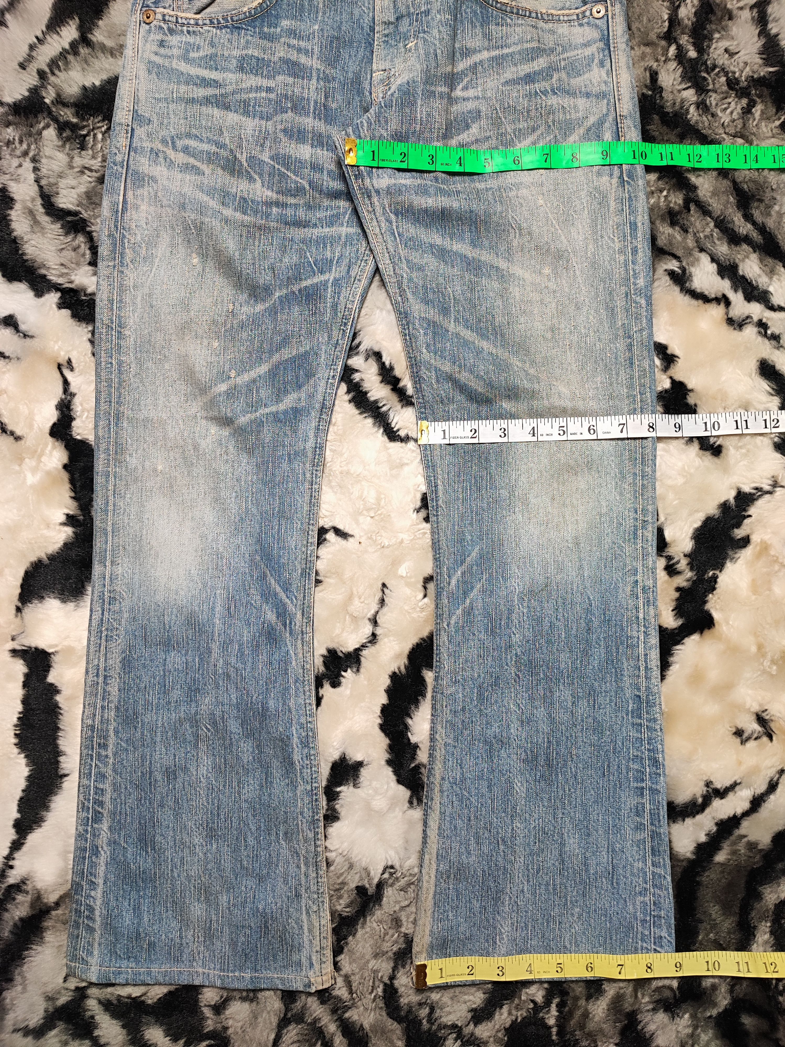 Edwin Edwin 503 Blue Trip Japan Distressed Jeans Size US 31 - 8 Thumbnail
