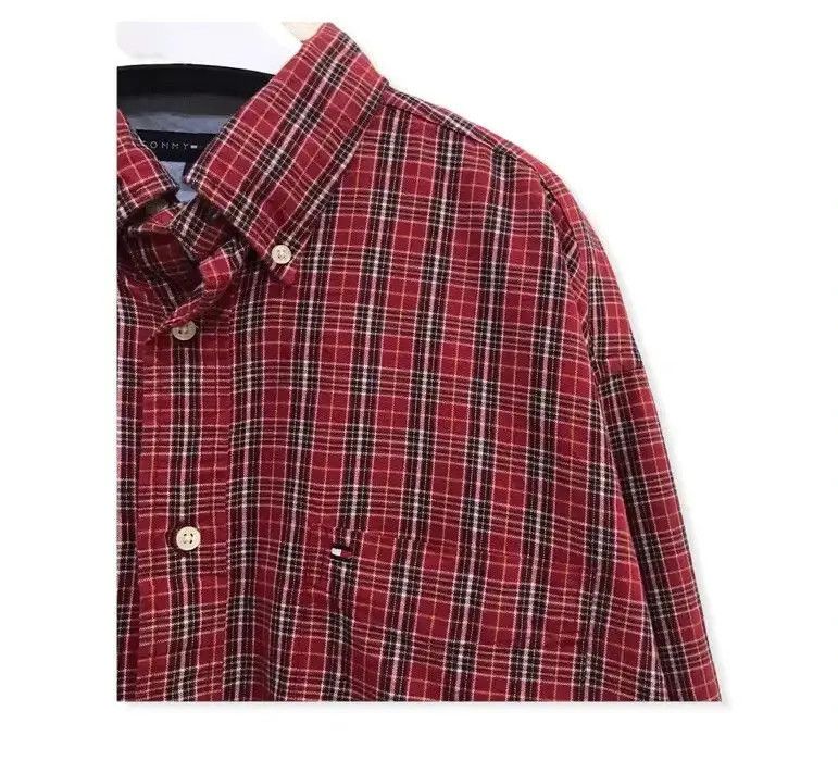 Flannel Tommy Hilfiger Plaid Tartan Flannel Shirt Size US L / EU 52-54 / 3 - 3 Thumbnail