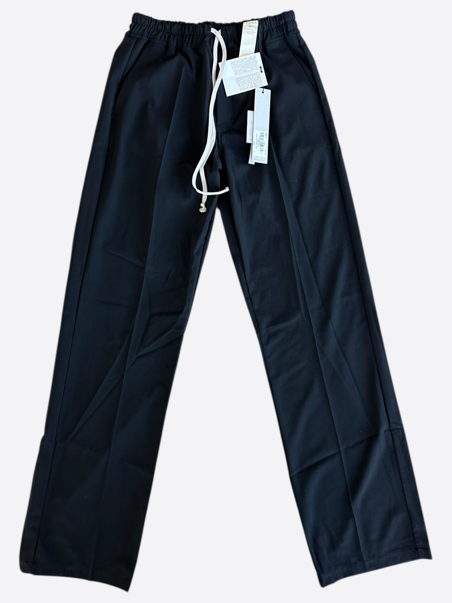 Rick Owens Rick Owens Black Dietrich Drawstring Pants Size US 28 / EU 44 - 1 Thumbnail