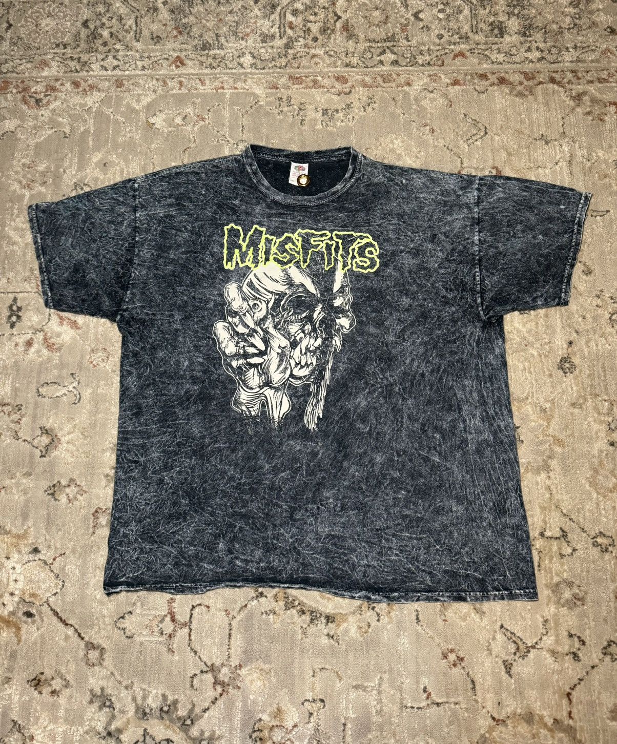 Band Tees Rare 2016 Misfits acid wash Graphic band tee grail Size US XXL / EU 58 / 5 - 1 Thumbnail