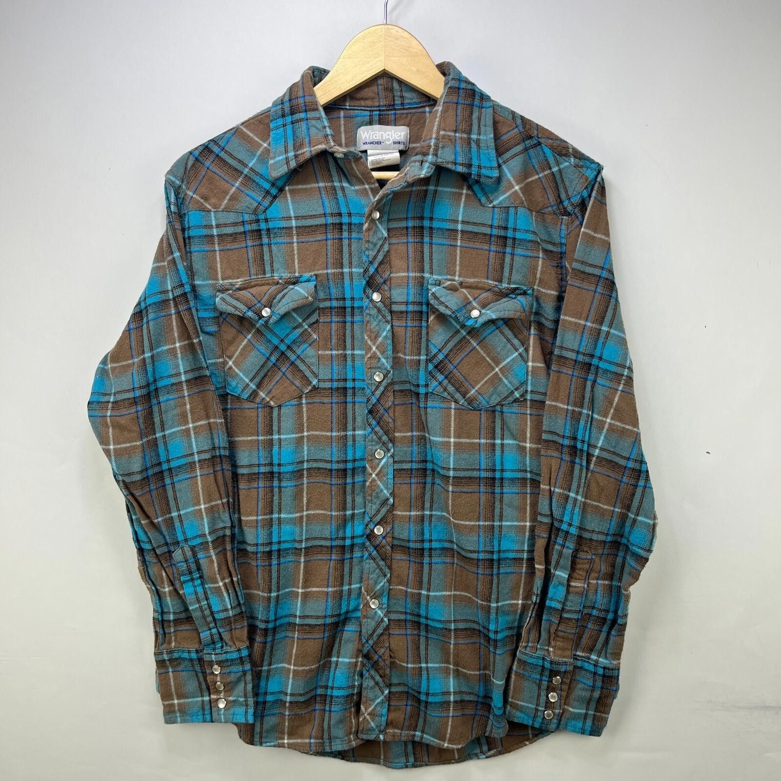 Wrangler Vintage Wrangler Western Pearl Snap Button-Up Plaid Shirt L Size US L / EU 52-54 / 3 - 1 Thumbnail