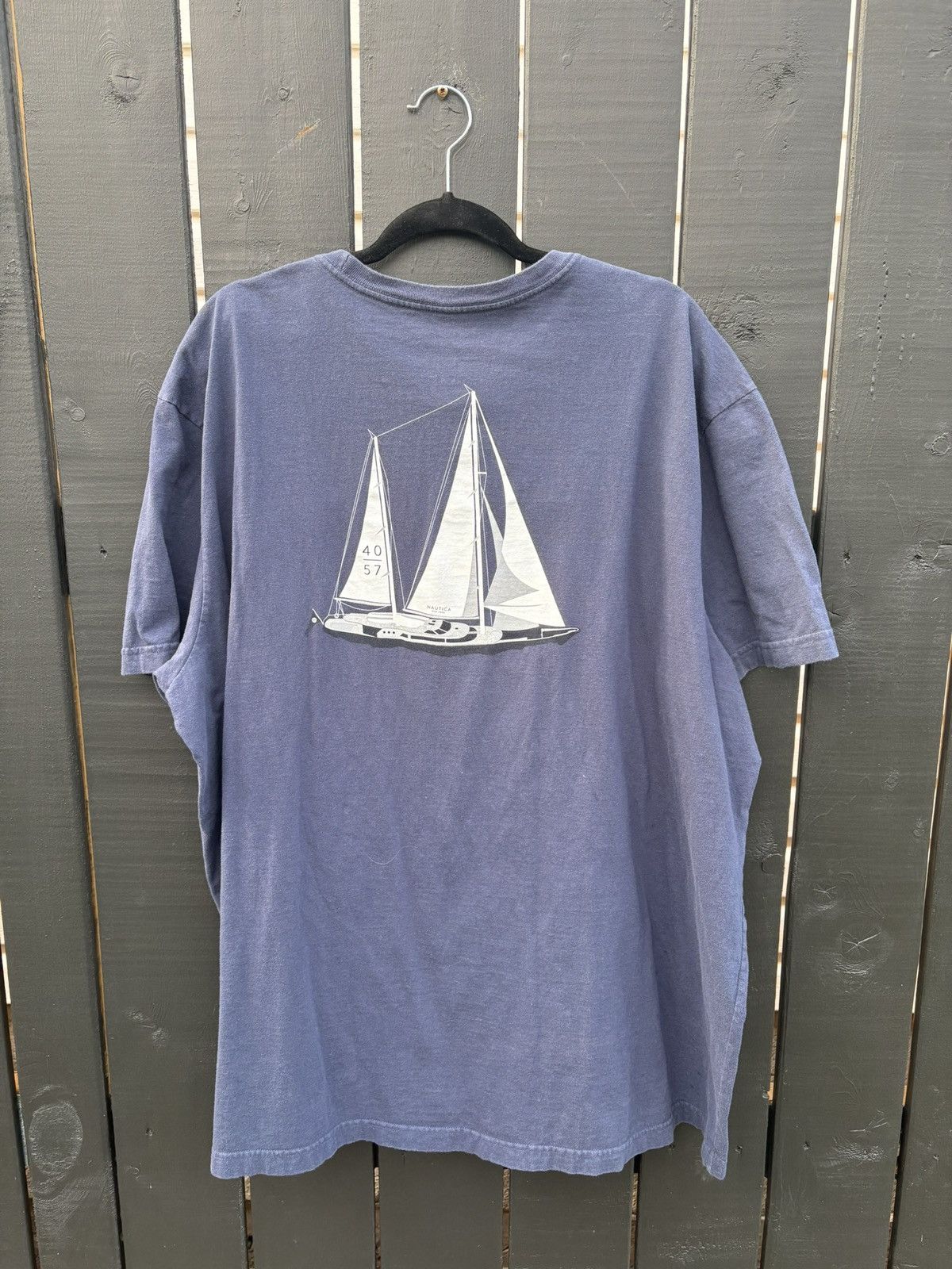 Nautica × Vintage Nautica Boat Vintage Streetwear Hype T-shirt Size US XXL / EU 58 / 5 - 6 Thumbnail