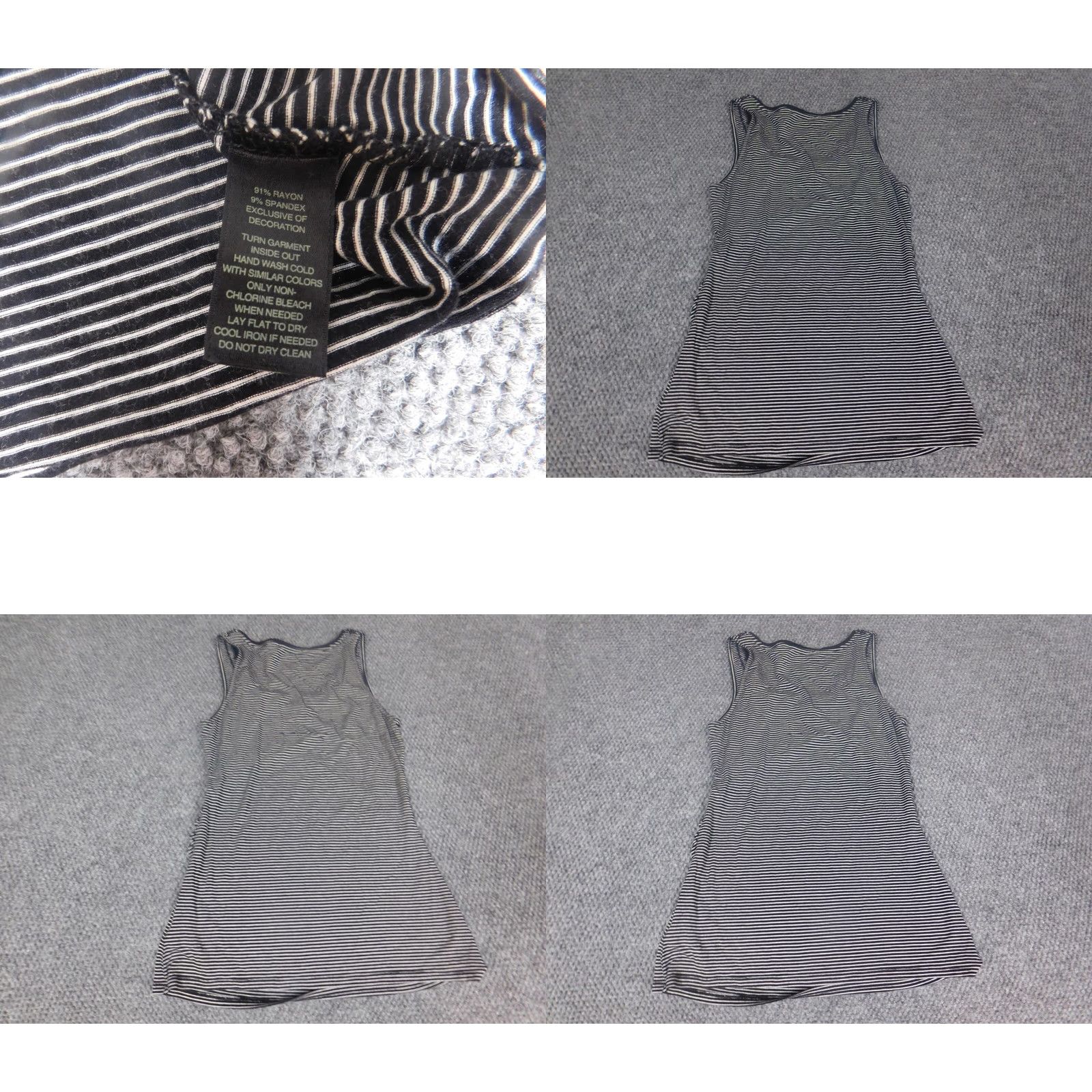 White House Black Market White House Black Market Tank Womens XS Black Crew Neck Pullover Stretch Casual Tank Top Black Solid Size XS / US 0-2 / IT 36-38 - 8 Thumbnail