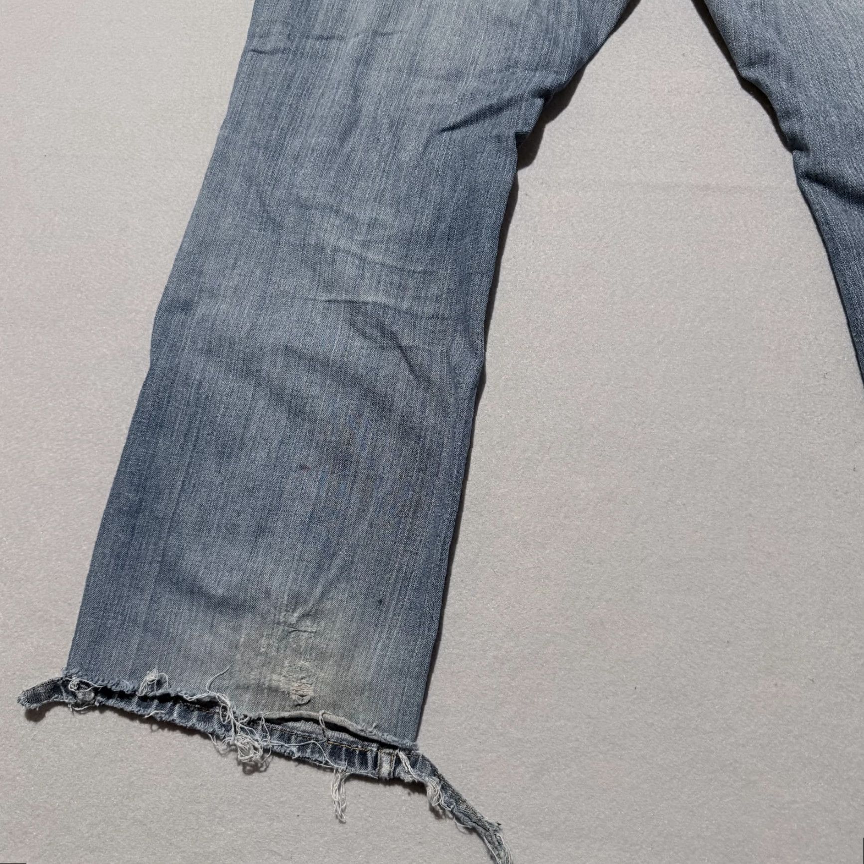 Levi's Levi's 559 Jeans Men Blue Distressed Patch Relaxed Straight - 38x30 Size US 38 / EU 54 - 7 Thumbnail