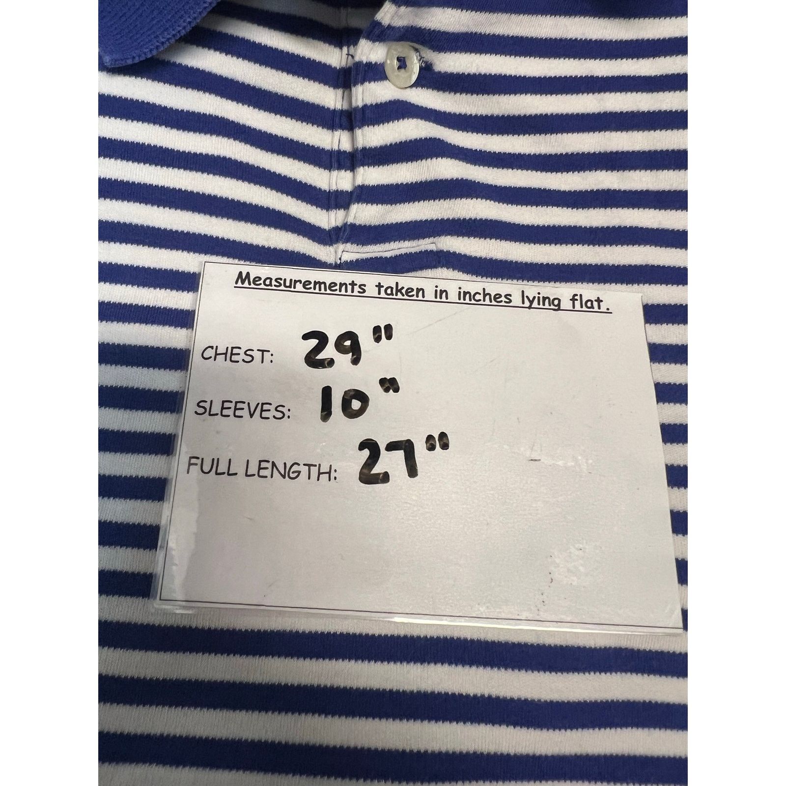Ralph Lauren Lauren Ralph Lauren Polo Large Short Sleeve White Blue Size US L / EU 52-54 / 3 - 6 Thumbnail