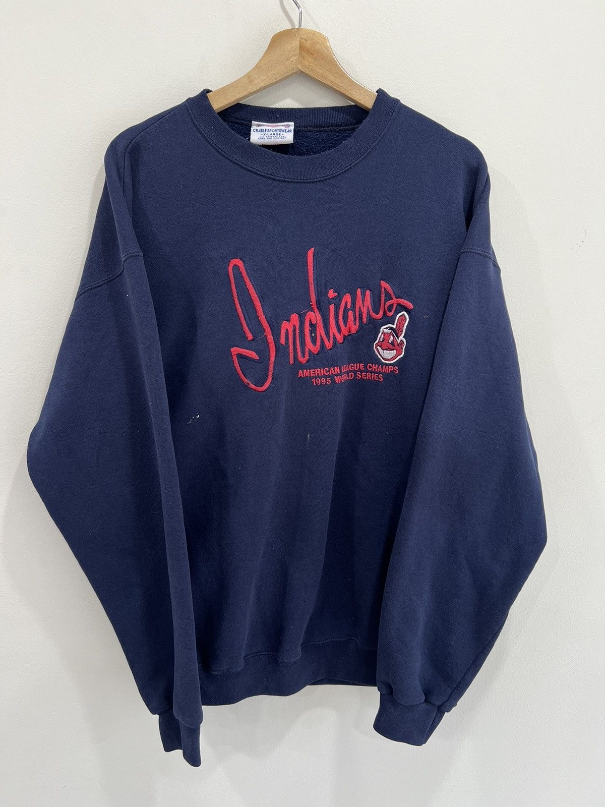 Vintage Vintage Cleveland Indians Sweater sweatshirt Size US XL / EU 56 / 4 - 1 Thumbnail