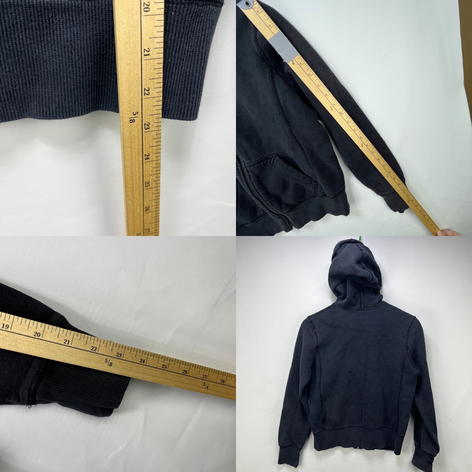 Nike VINTAGE Nike Hoodie Women's Small PS Black Zip Full Zip Swoosh 90s Y2K Size S / US 4 / IT 40 - 8 Thumbnail