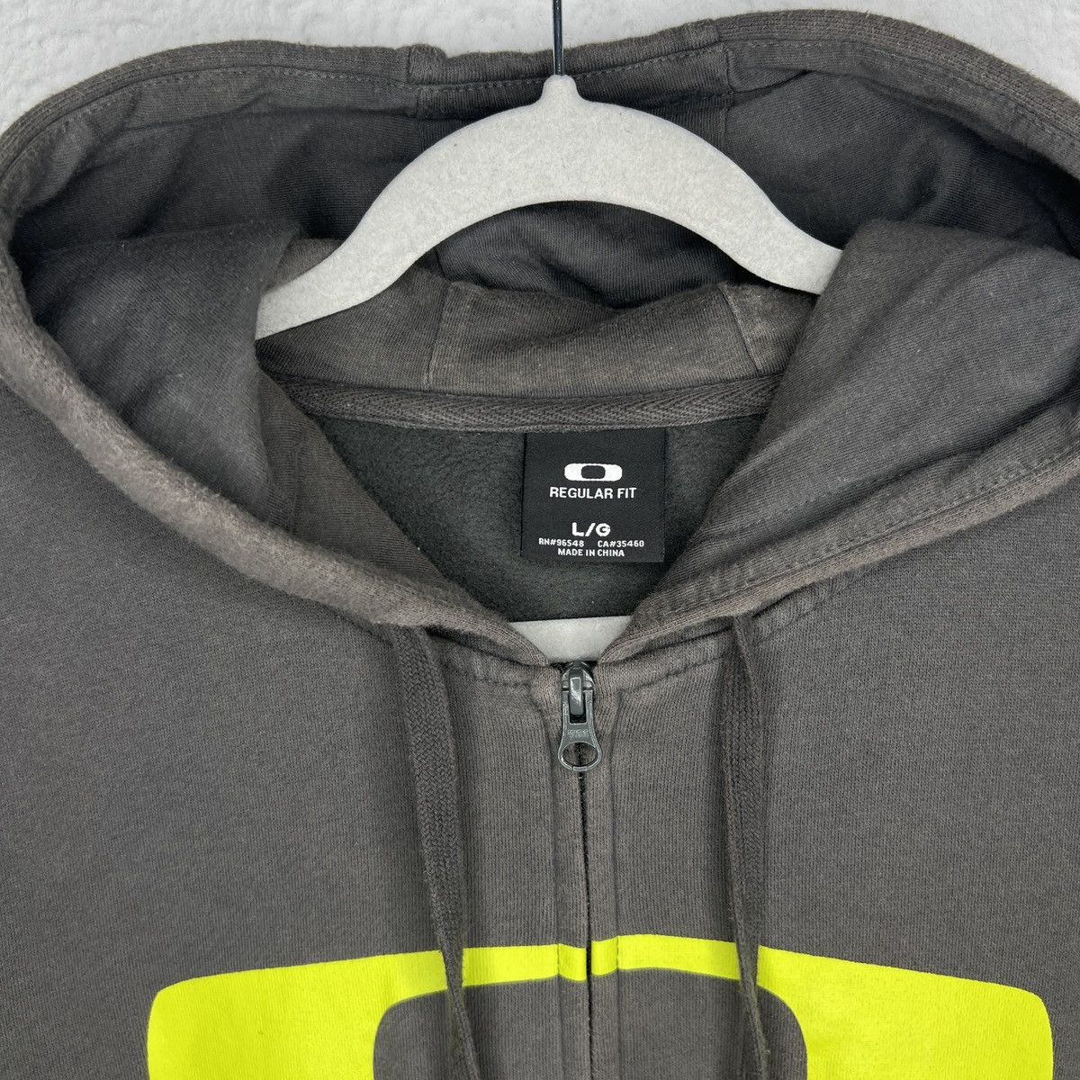 Oakley Oakley Vintage Hoodie Zip Big Spellout Logo Grey Brown 90s Size US L / EU 52-54 / 3 - 5 Thumbnail