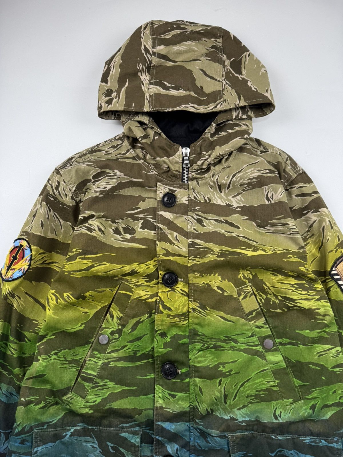 Amiri Amiri Oversized Ombre Tiger Long Parka Size US XL / EU 56 / 4 - 7 Thumbnail