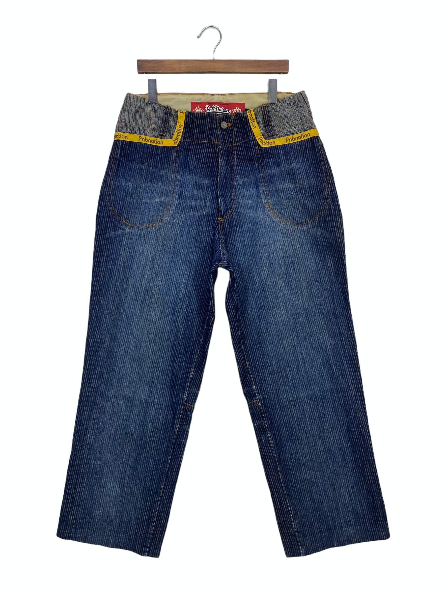 Japanese Brand PNB Nation Pants Hip Hop Baggy Skateboards Jeans Size US 34 / EU 50 - 6 Thumbnail