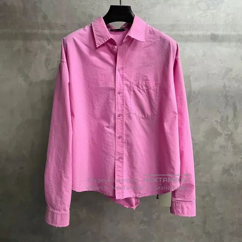 Balenciaga Balenciaga Pink Back Logo Long Sleeve Shirt. Size US XS / EU 42 / 0 - 1 Thumbnail