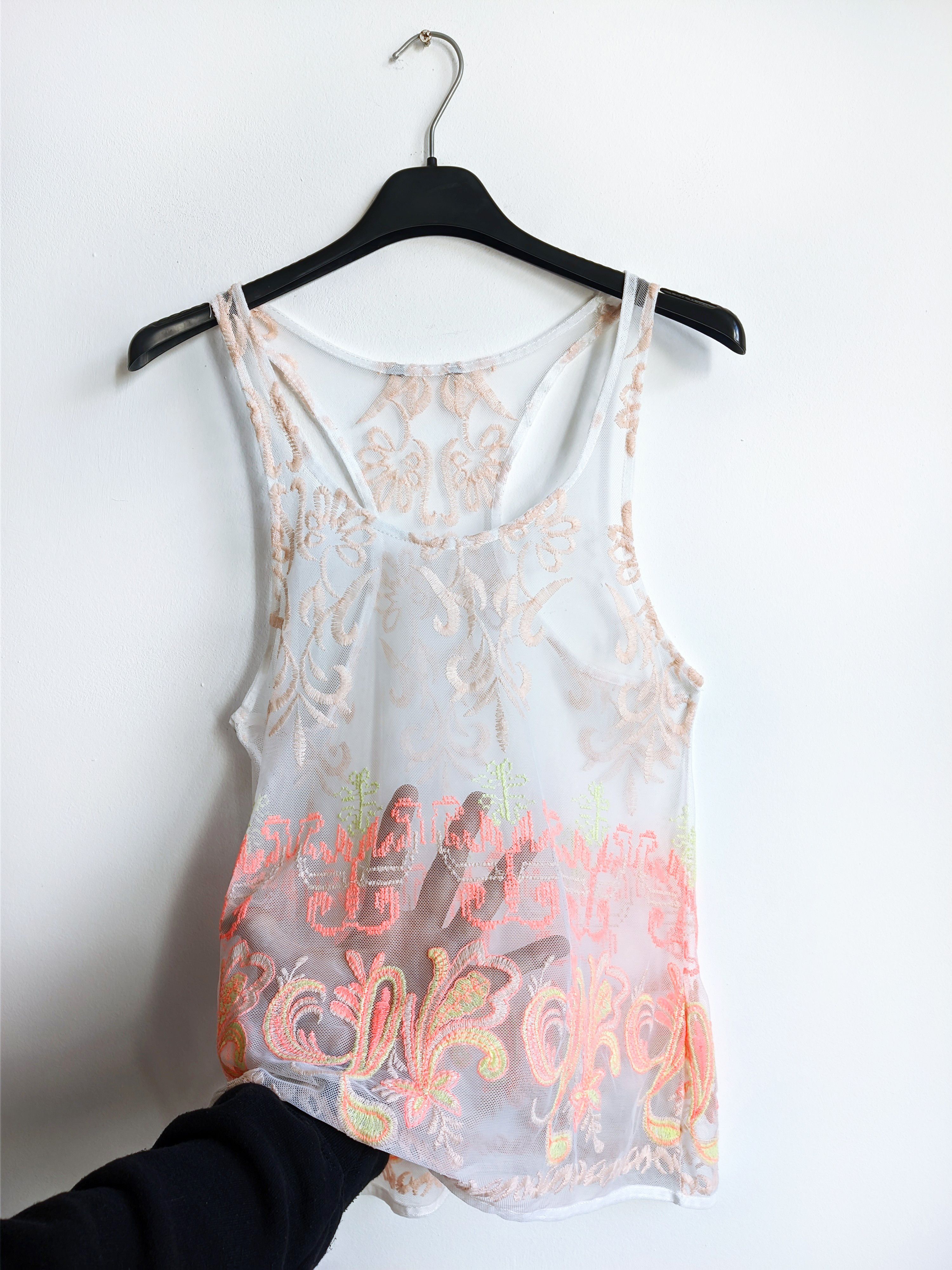 Vintage Vintage mesh tank top y2k avant garde Size M / US 6-8 / IT 42-44 - 1 Thumbnail
