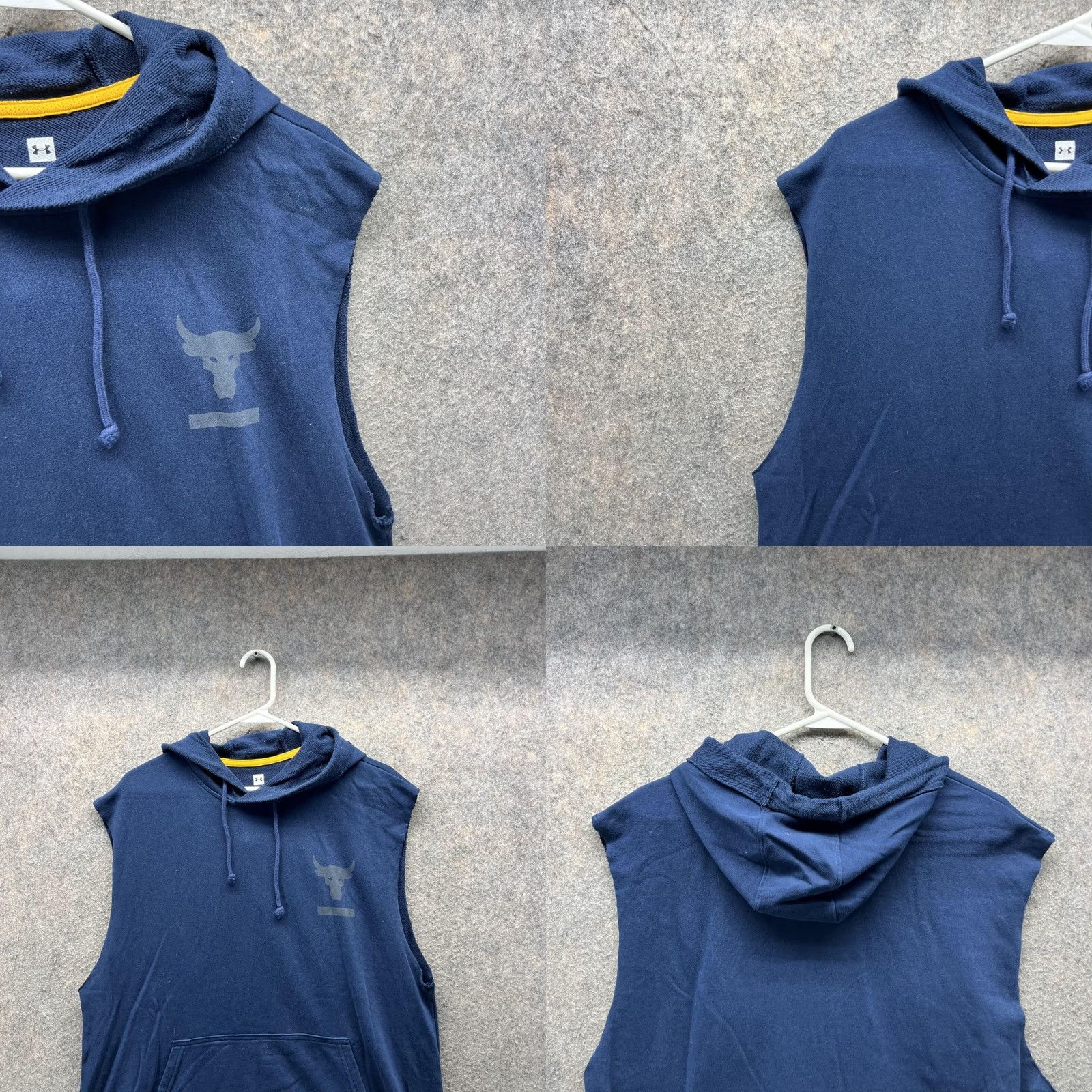 Under Armour Under Armour Sweater Men Large Gym Blue Jacket Hoodie Sleeveless Project Rock Size US L / EU 52-54 / 3 - 8 Thumbnail