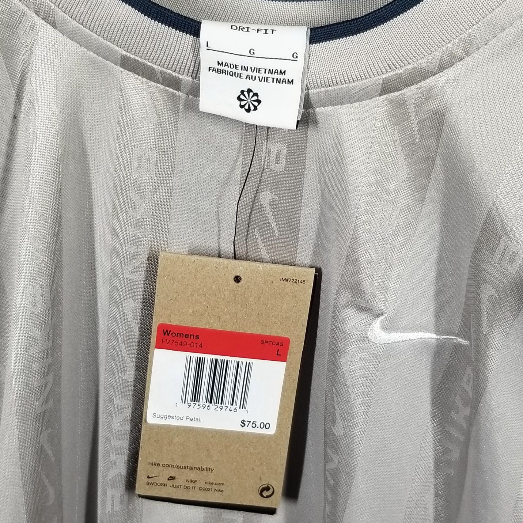 Nike Nike Sportswear Collection AOP Stiped Jacquard Jersey Woman Large FV7549-014 Size L / US 10 / IT 46 - 2 Thumbnail