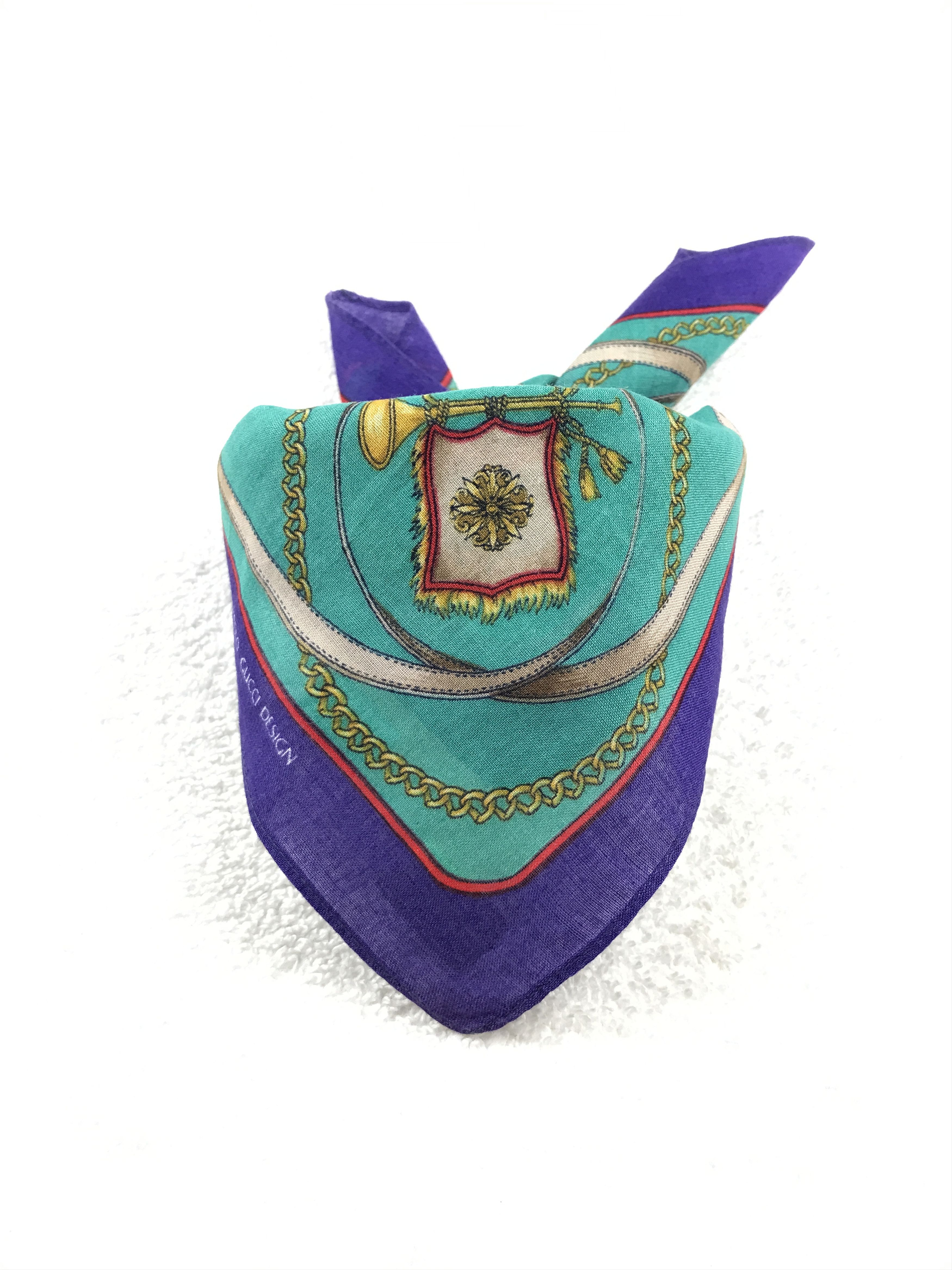 Paolo Gucci × Vintage Vintage Paolo Gucci Bandana Neckerchief Handkerchief Size ONE SIZE - 3 Thumbnail