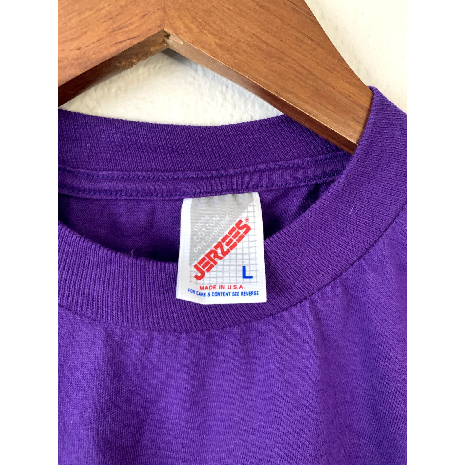 Jerzees Vintage Flower Shirt Gatlinburg Purple T-Shirt Tee VTG Large Size US L / EU 52-54 / 3 - 5 Thumbnail