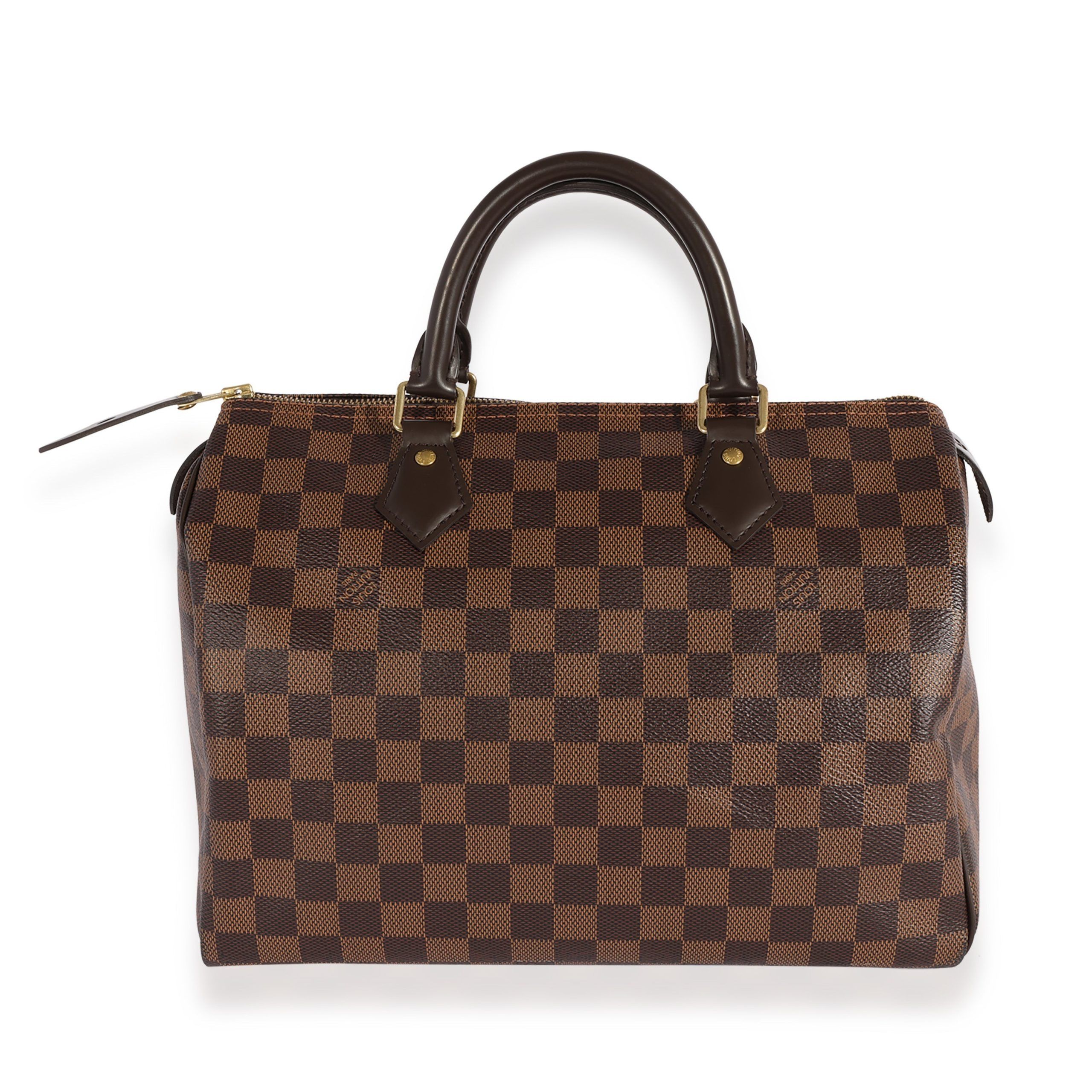 image of Louis Vuitton Damier Ebene Speedy 30 in Brown, Women's