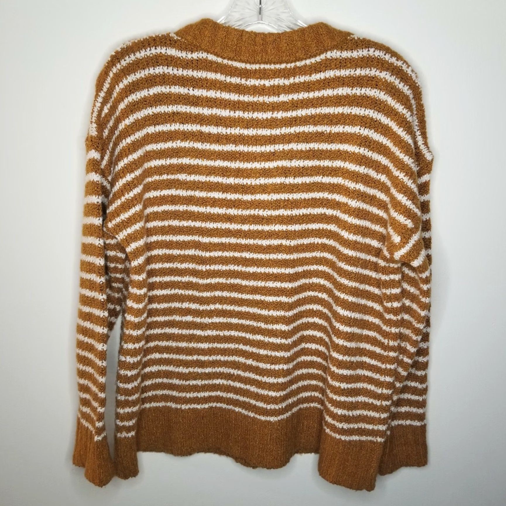 American Eagle Outfitters AMERICAN EAGLE Striped Long Sleeve Pullover Sweater Womens XS Brown Size XS / US 0-2 / IT 36-38 - 4 Thumbnail