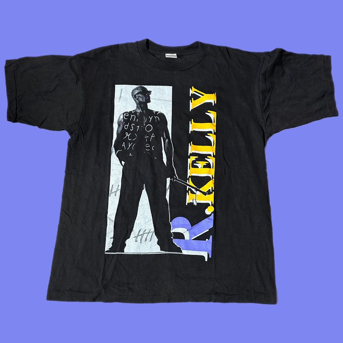 image of Rap Tees x Vintage R. Kelly Rap Tee in Black, Men's (Size XL)