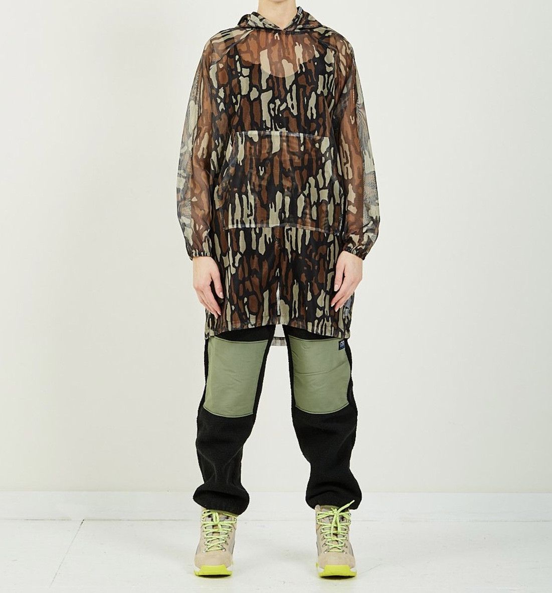 Stussy RARE🔥SS19 TREE BARK CAMO POLY-MESH 1/2 ZIP PULLOVER Size US XL / EU 56 / 4 - 5 Thumbnail