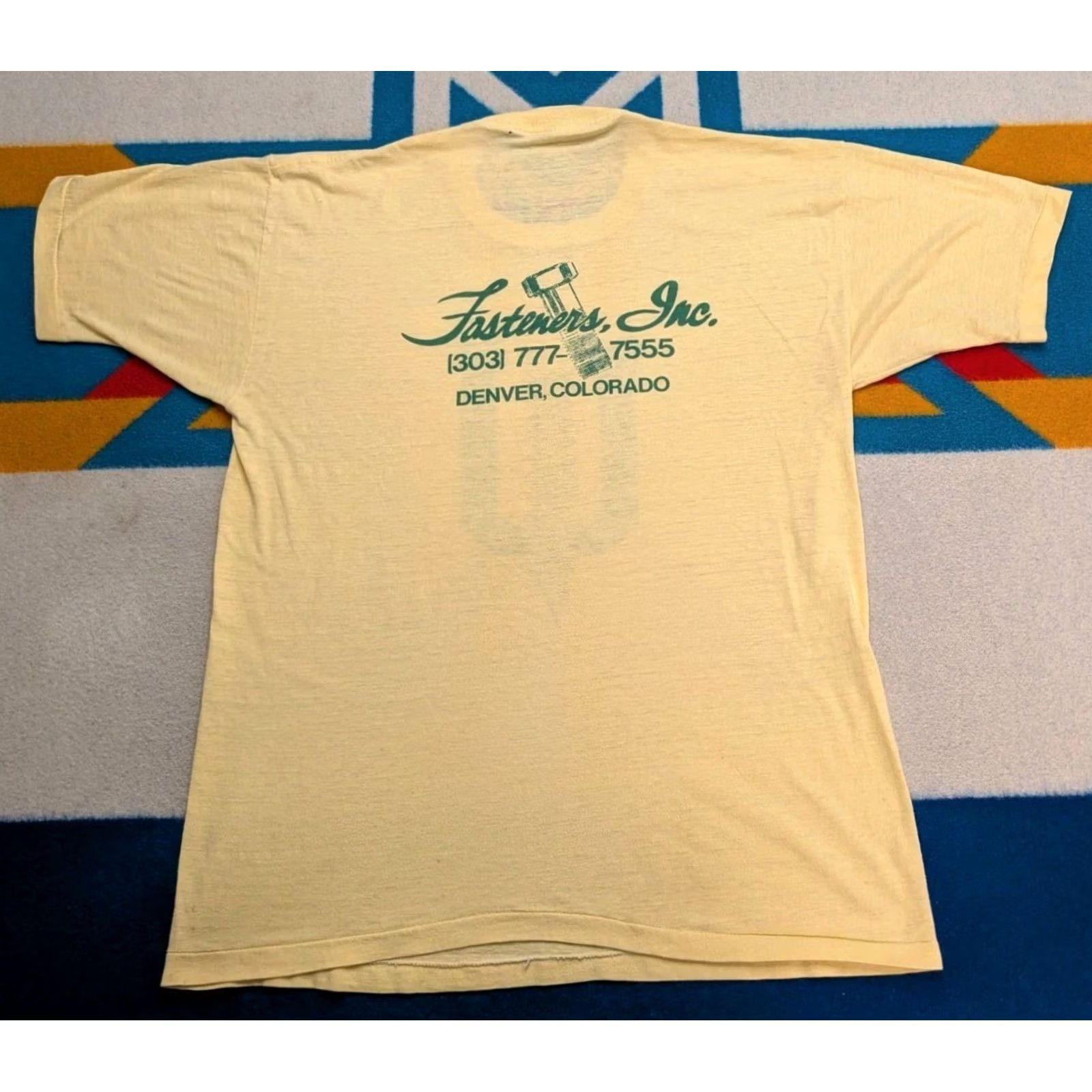 Vintage VINTAGE Pink Floyd Screw U Shirt USA Made Single Stitch 1970's Yellow XL Mens Size US XL / EU 56 / 4 - 2 Thumbnail