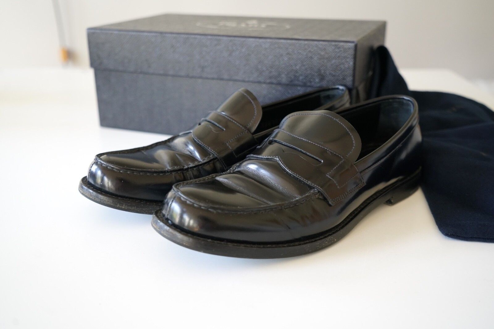 PRADA loafers black 8 1/2