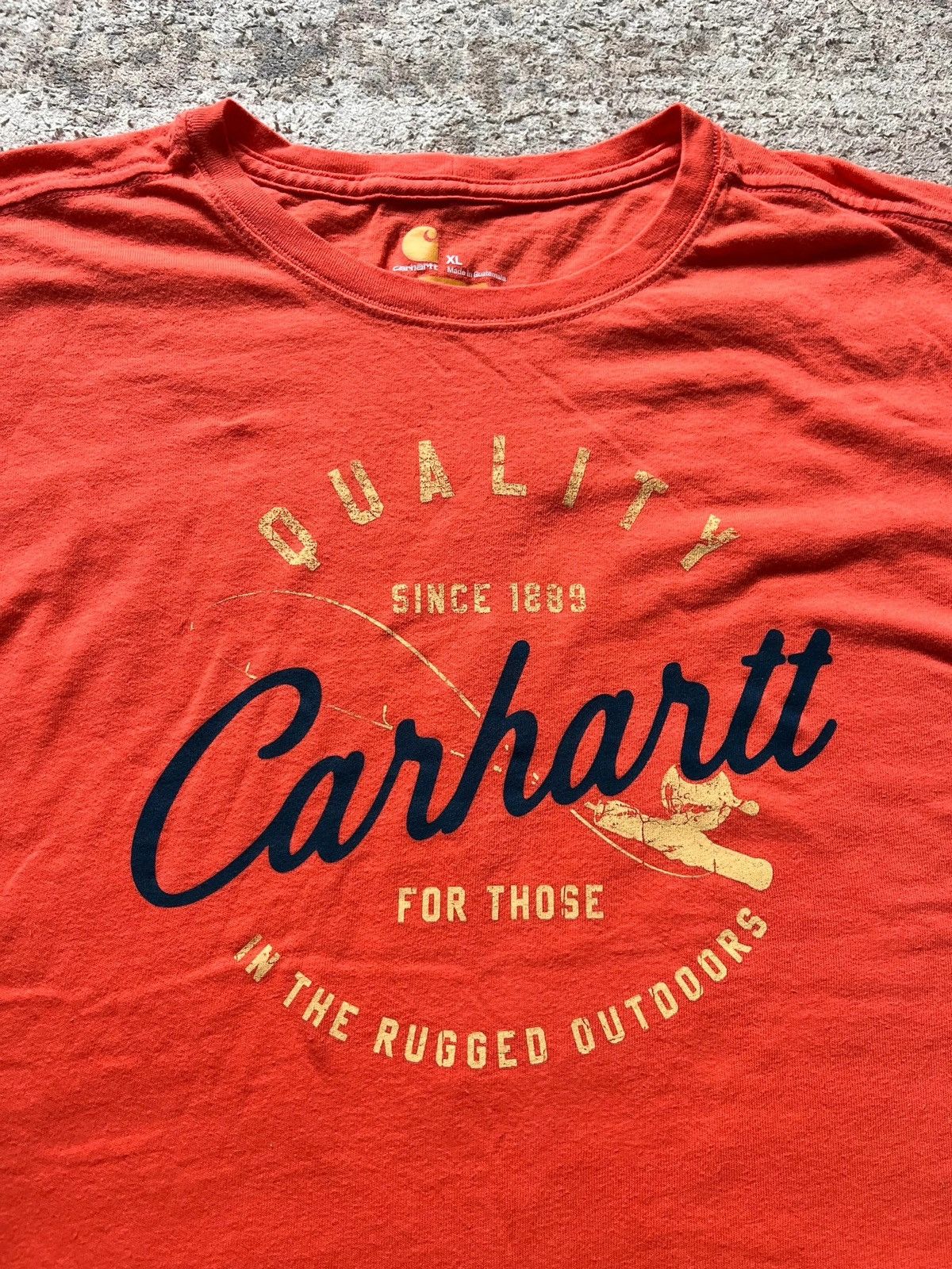 Carhartt Carhartt Sz XL 2020 Spring Fishing Print Orange T-Shirt Rare Size US XL / EU 56 / 4 - 9 Thumbnail