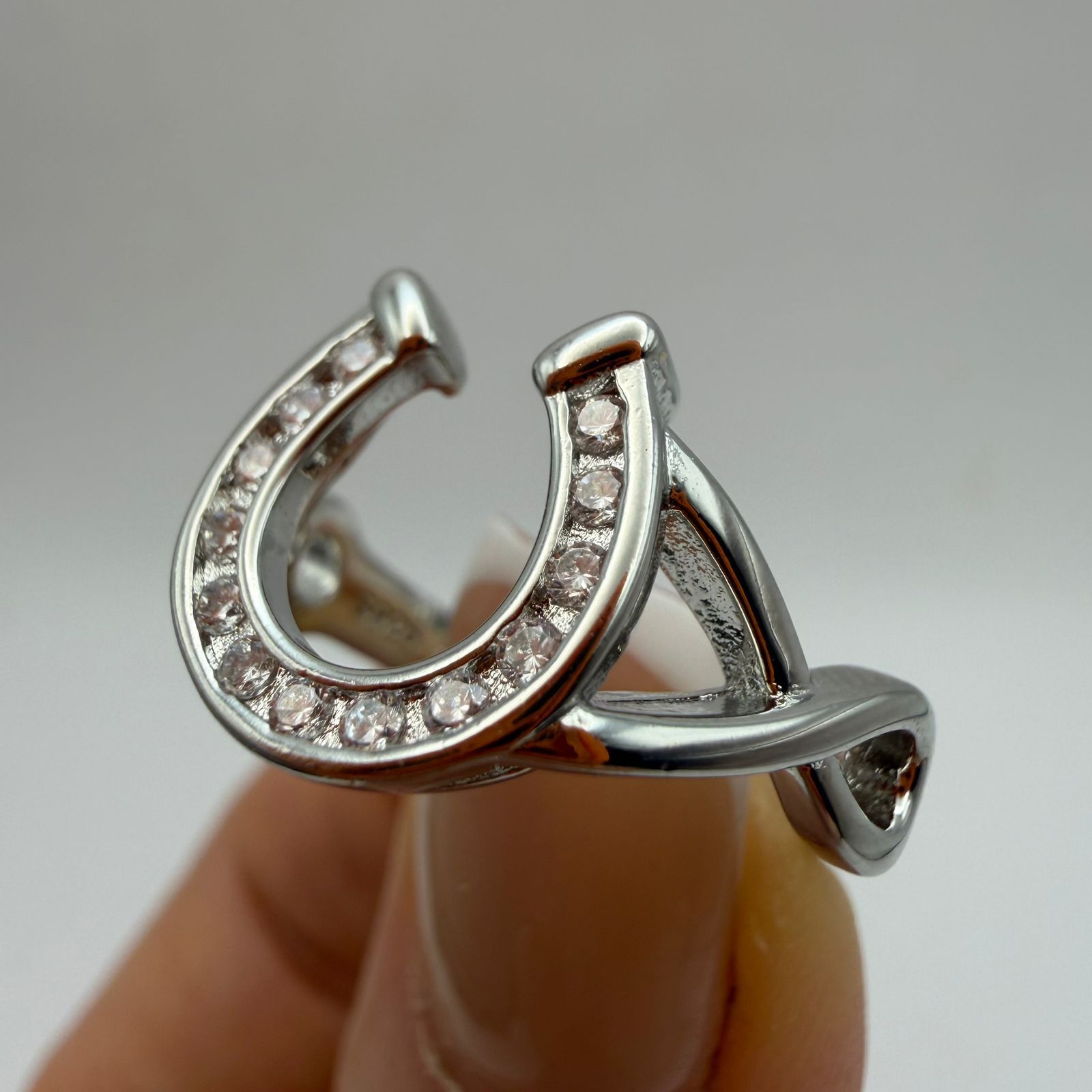 Sterling Silver 925 Sterling Silver Horseshoe Ring Lucky Charm Size ONE SIZE - 3 Thumbnail