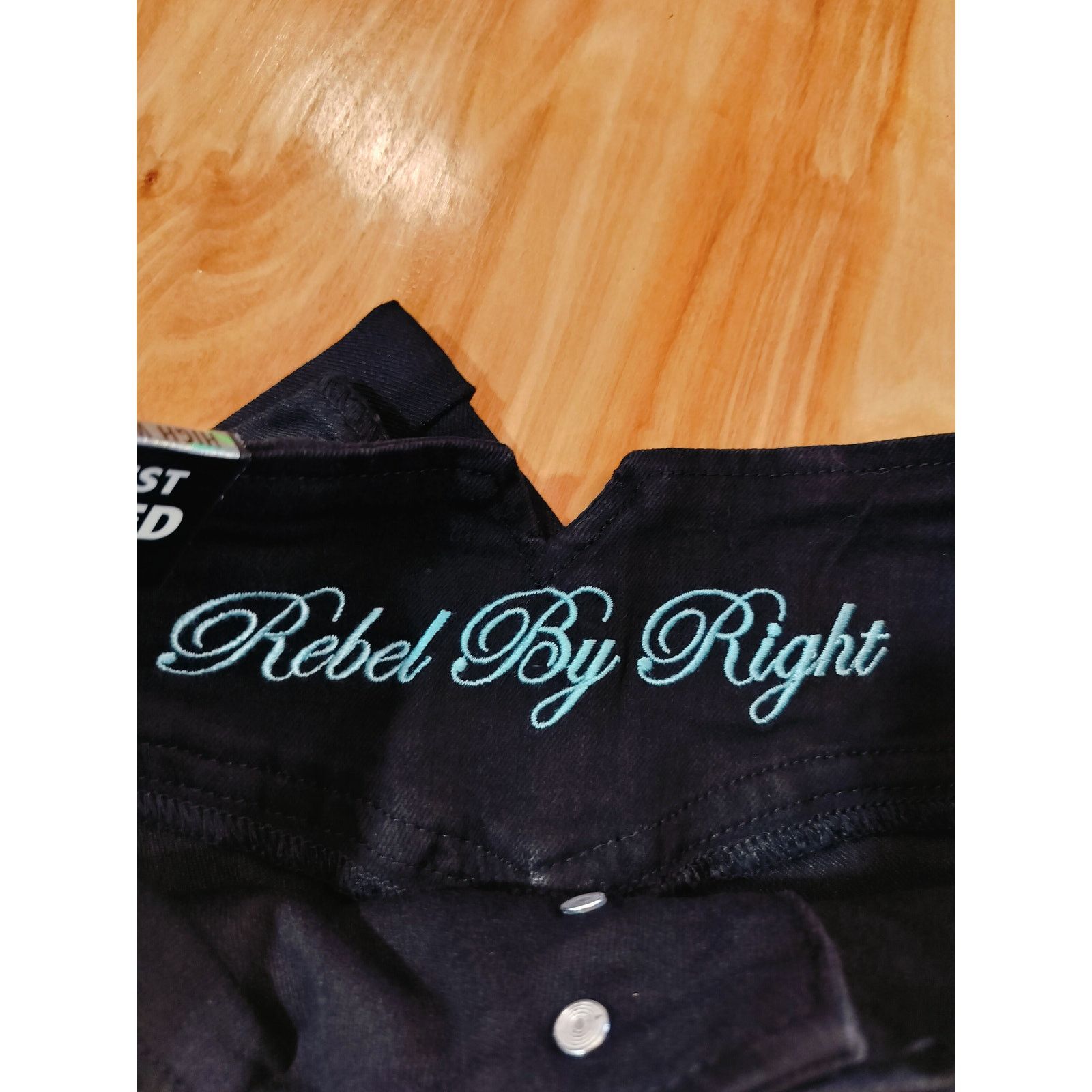 Other Rebel By Right High Waist Cropped Black Skinny Jeans Size 23" - 7 Thumbnail