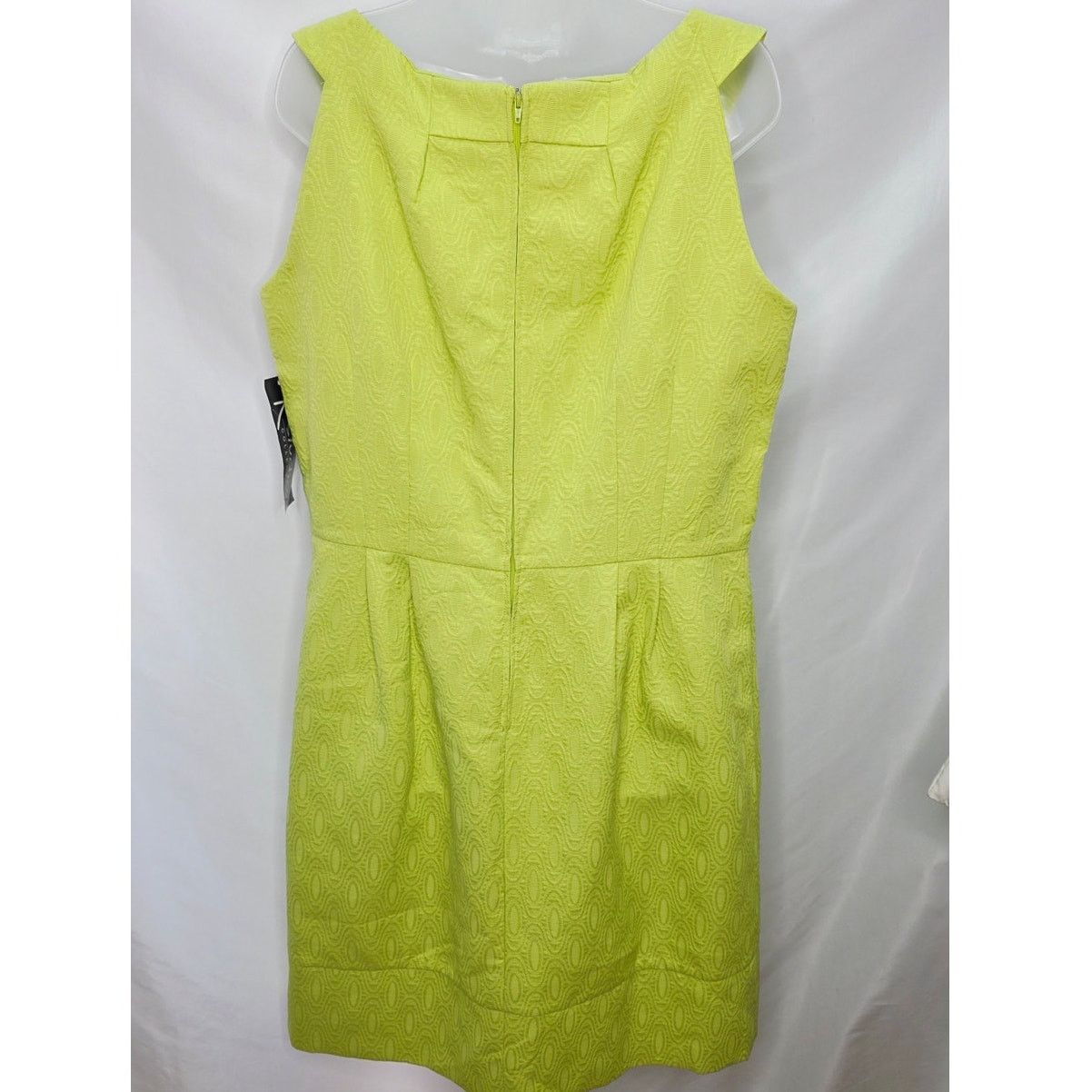 Other K Studio Lime Green Retro Jacquard Pleated Shift Dress Size XXL / US 16-18 / IT 52-54 - 2 Thumbnail