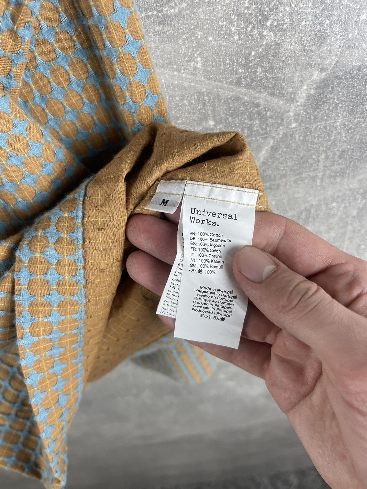 Universal Works Universal Works L.S Camp Shirt Sand Blue Deldos Cotton Size US M / EU 48-50 / 2 - 13 Thumbnail