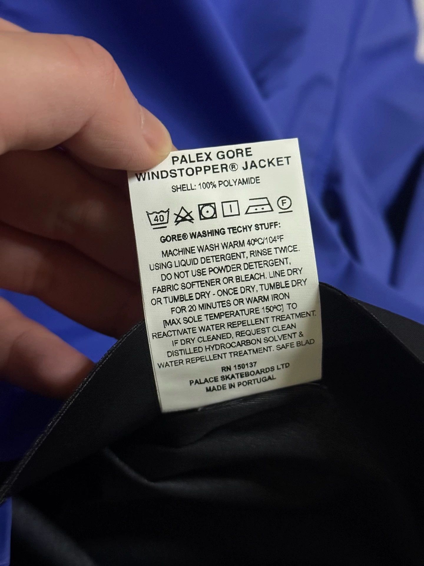 Palace Palace Gore Windstopper Waterproof Taped Shell Jacket Size S Size US S / EU 44-46 / 1 - 6 Thumbnail