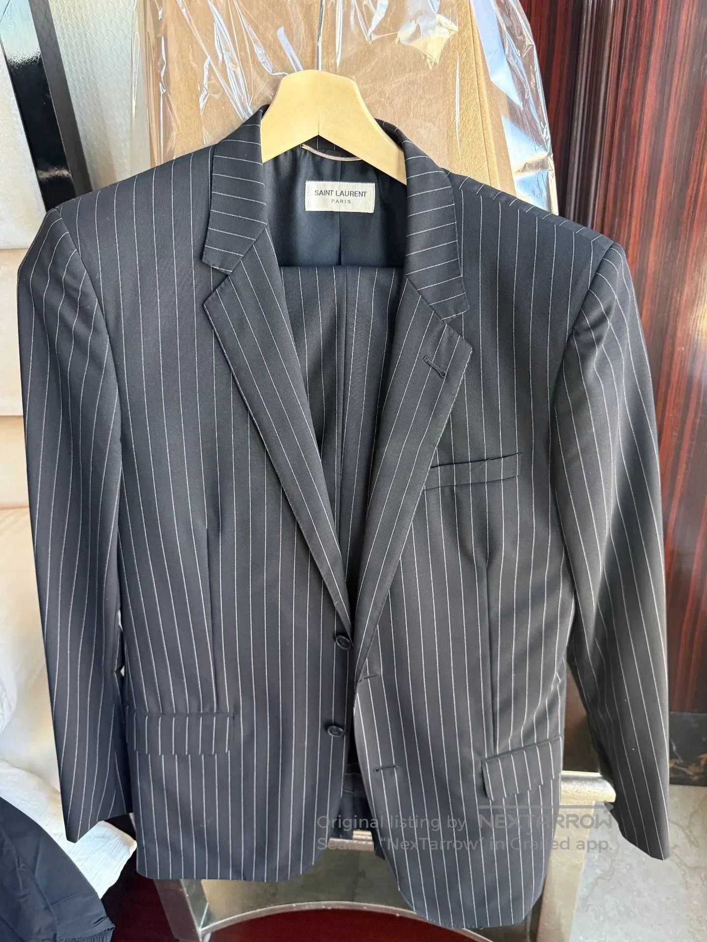 Saint Laurent Paris Saint Laurent Dark Gray Pinstripe Suit. Size US S / EU 44-46 / 1 - 1 Thumbnail