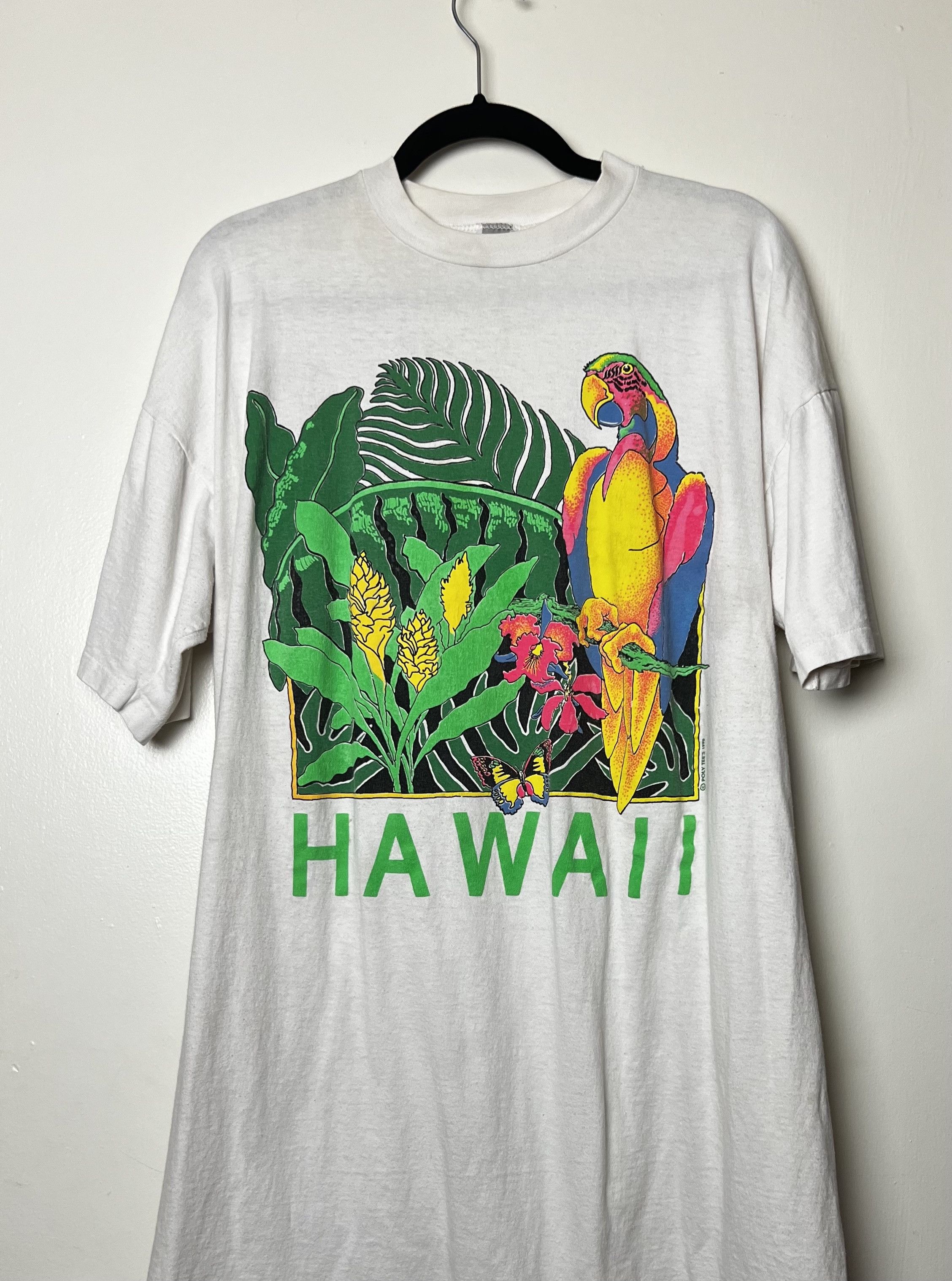 Vintage Vintage Poly Tee's 1990 "Hawaii" Souvenir X-Long T-Shirt Size ONE SIZE - 3 Thumbnail