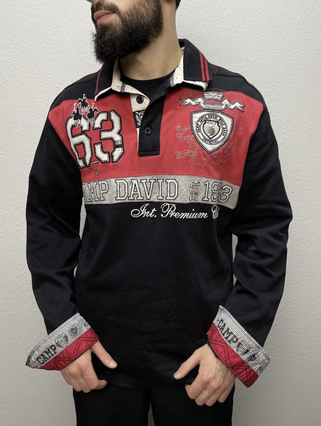Polo Ralph Lauren Vintage Camp David Like Polo Ralph Lauren Rugby Long Sleeve Size US L / EU 52-54 / 3 - 2 Thumbnail