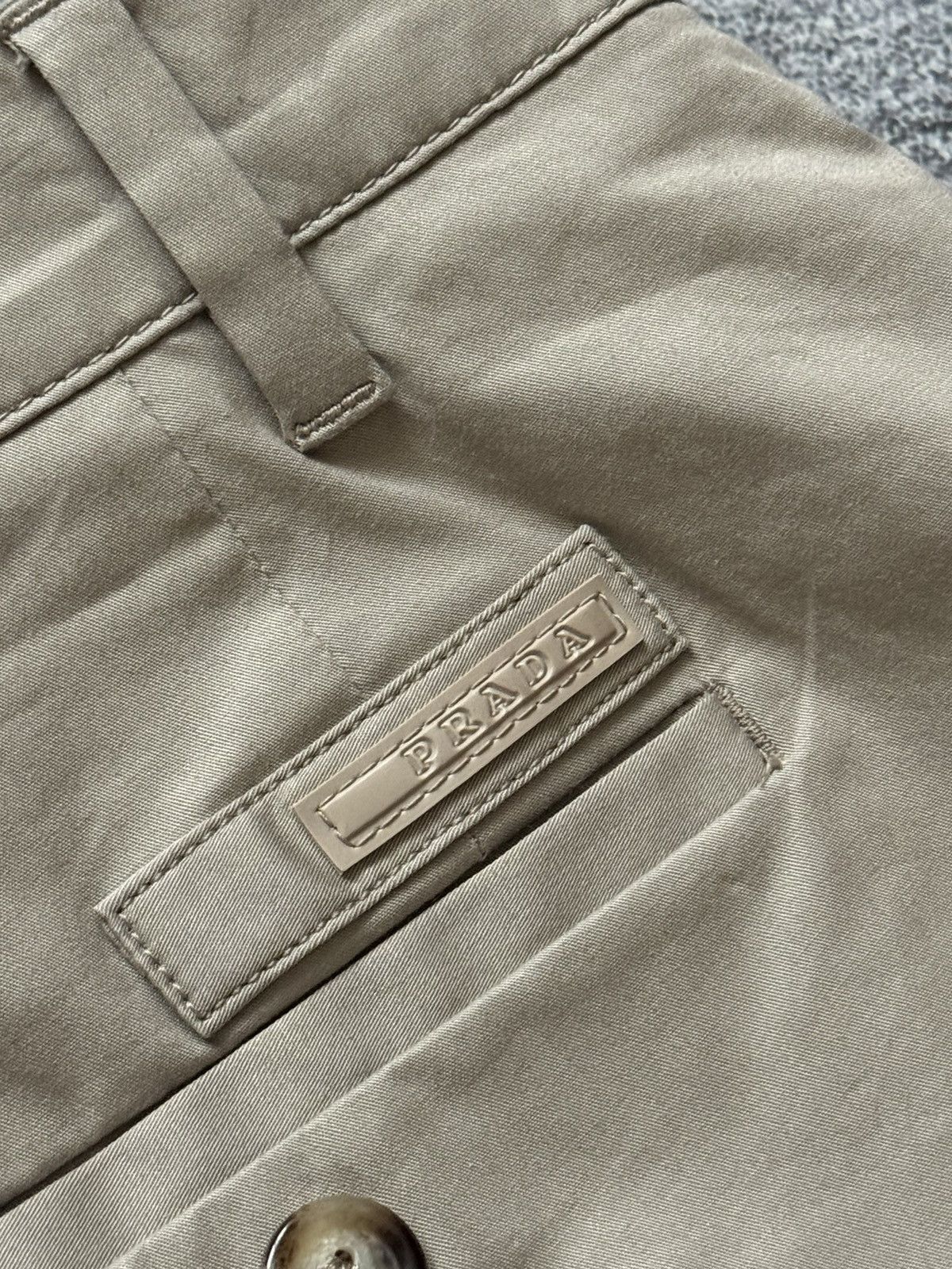 Designer × Prada Prada M Wmns beige chino pant trouser Jean casual Size 26" / US 2 / IT 38 - 6 Thumbnail
