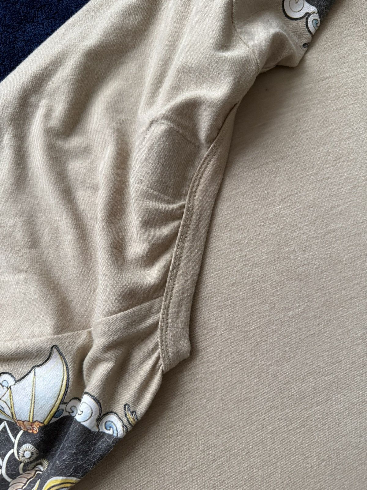 If Six Was Nine × Japanese Brand × Vintage MdP Modèle de Prudence Japan Tattoo Sleeve Beige 3/4 T-Shirt Size US L / EU 52-54 / 3 - 11 Thumbnail