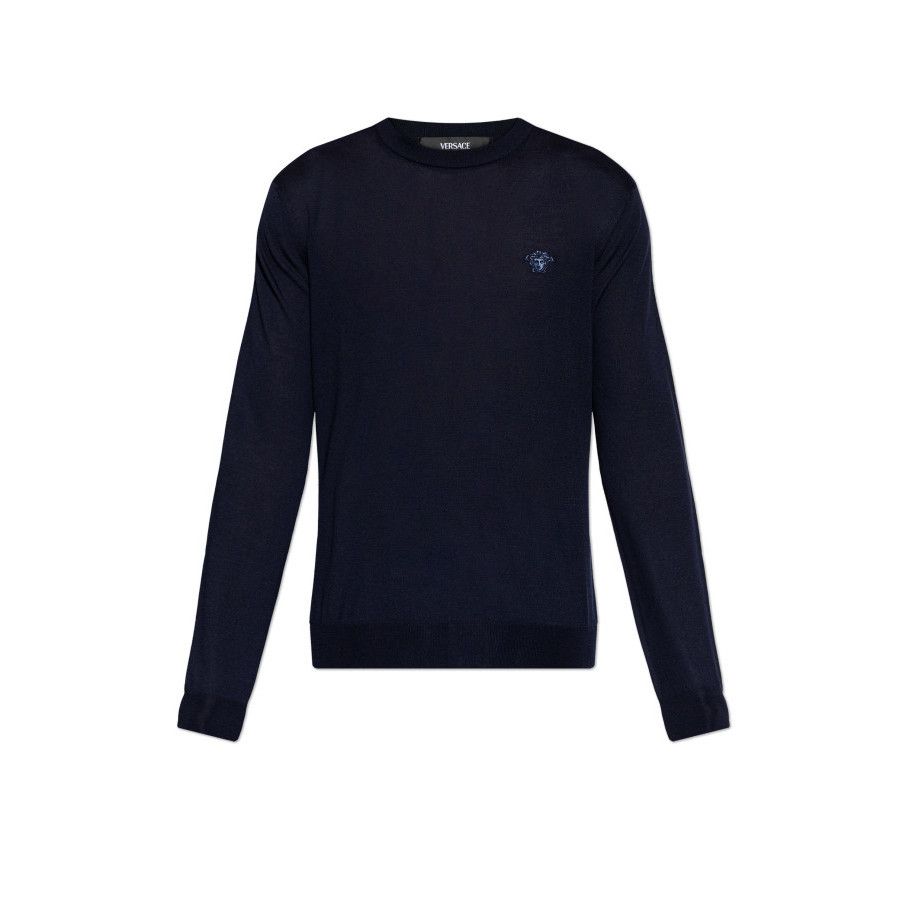 Versace VERSACE Navy Blue Crew Neck Sweater New & Authentic (Men's s Size US M / EU 48-50 / 2 - 1 Preview