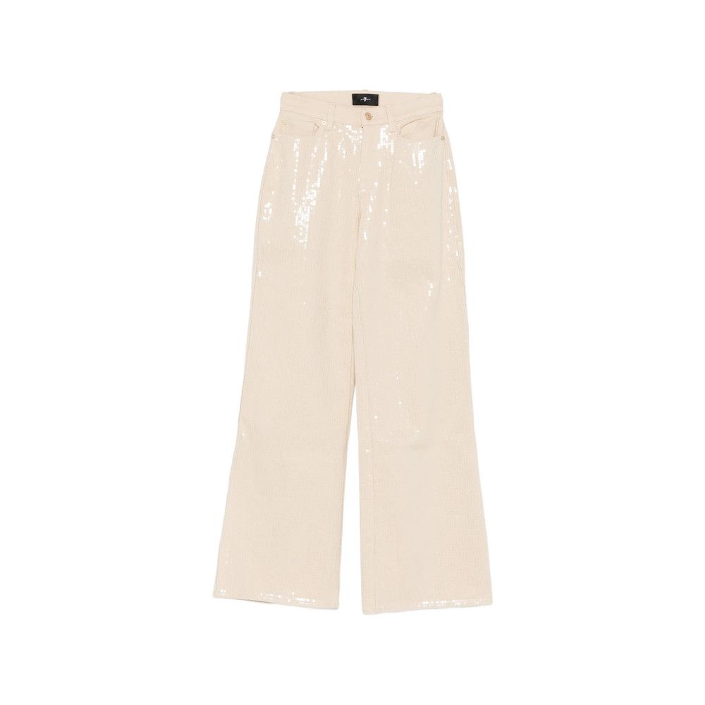 7 For All Mankind 7 For All Mankind NEUTRALS Denim - Wide-Leg Jeans Size 26" / US 2 / IT 38 - 1 Thumbnail