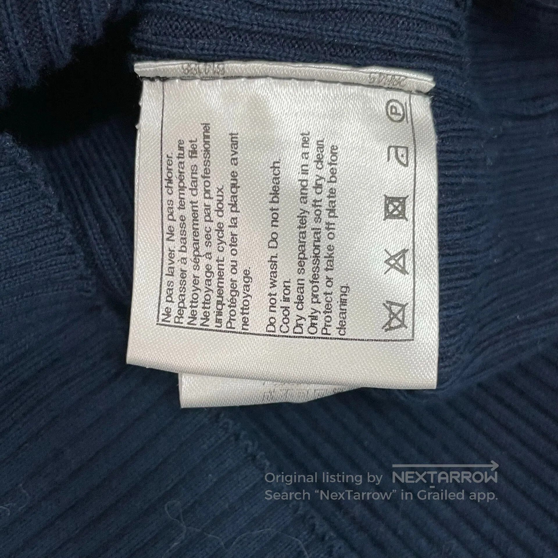 Chanel Chanel Deep Blue Printed Faux Two Piece Knit Top| Size XS / US 0-2 / IT 36-38 - 8 Thumbnail