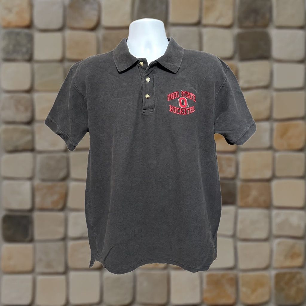 Vintage Vintage Ohio State Polo Shirt Men 2XL Black Short Sleeve Button Collar - Activewear Size US XXL / EU 58 / 5 - 1 Thumbnail