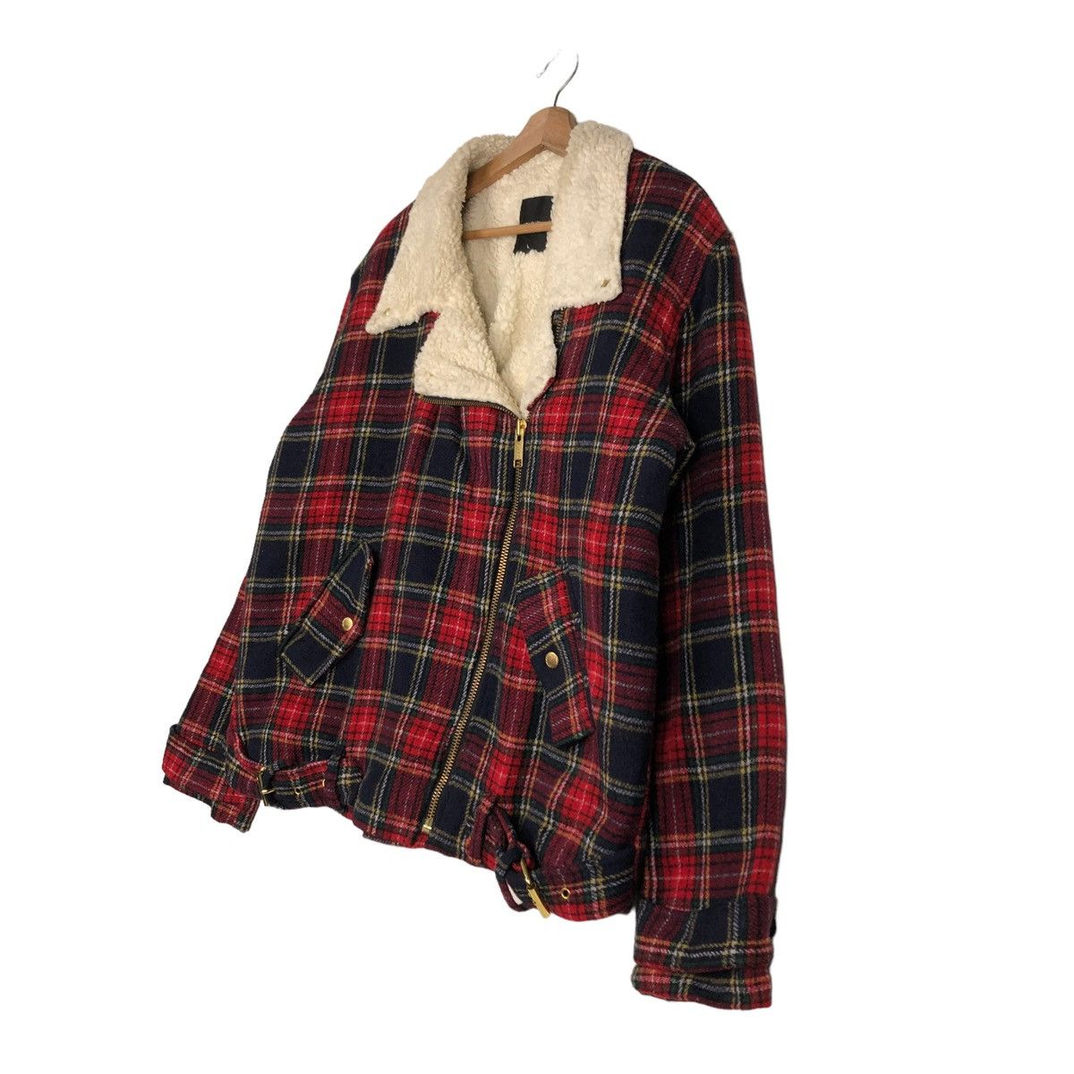 Issey Miyake 🔥VINTAGE BIKER JACKET DOUBLE BREAST JOYRICH JAPAN TARTAN Size US L / EU 52-54 / 3 - 2 Thumbnail