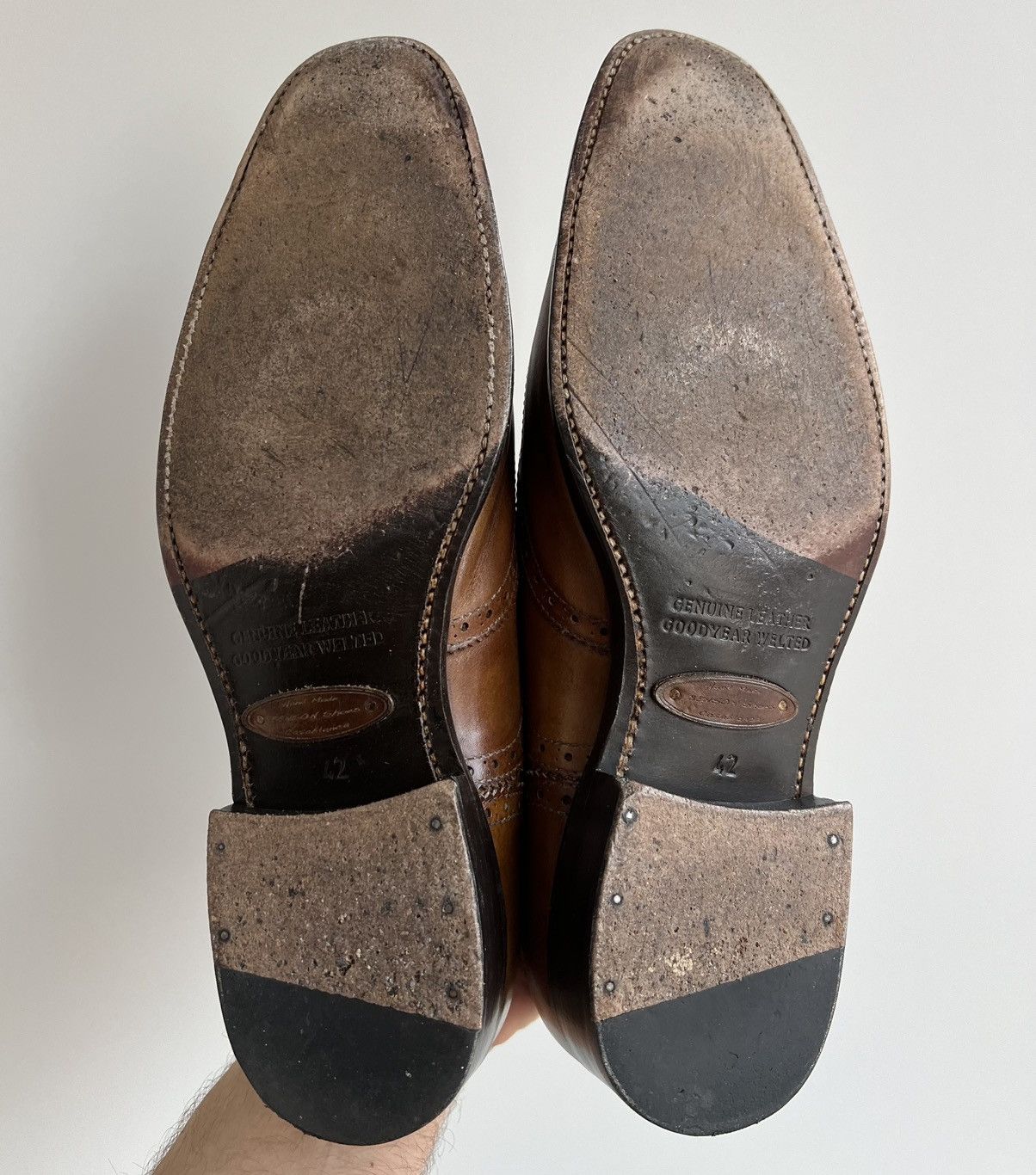 Benson × Genuine Leather Benson Casablanca Leather Brogue Hand Made Classic Shoes Size US 9 / EU 42 - 9 Thumbnail