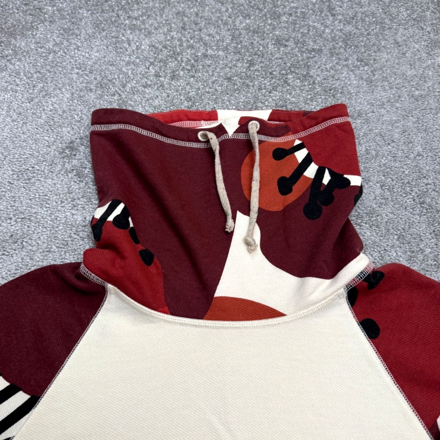 Burton Burton Sweatshirt Womens Small Beige Red Floral Pullover Funnel Neck Lima Tunic Size S / US 4 / IT 40 - 3 Thumbnail