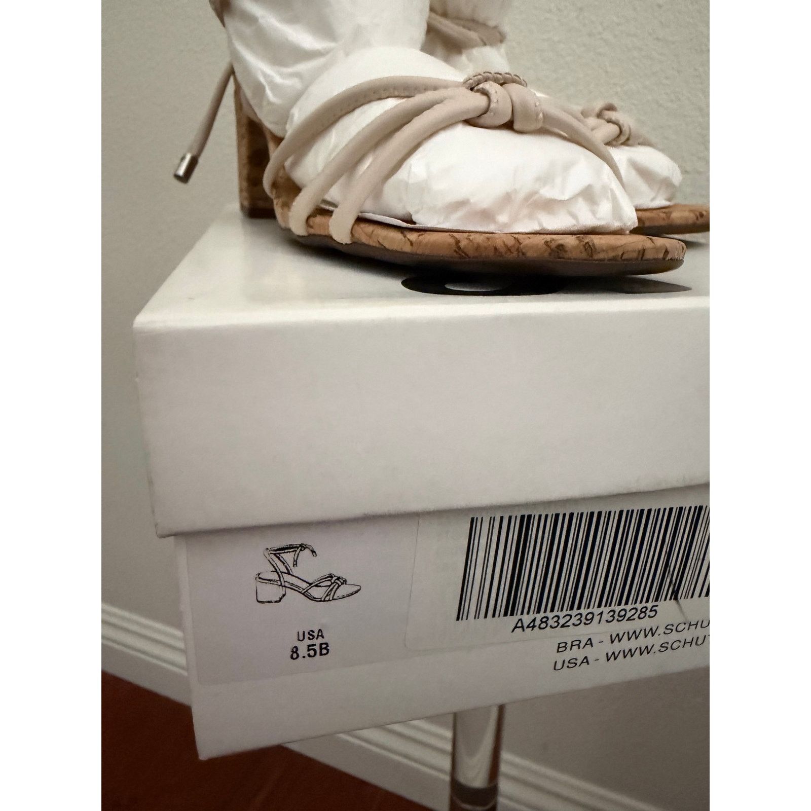 SCHUTZ Schutz Suzy leather & coral block heel sandals 8.5 beige Size US 8.5 / IT 38.5 - 8 Thumbnail